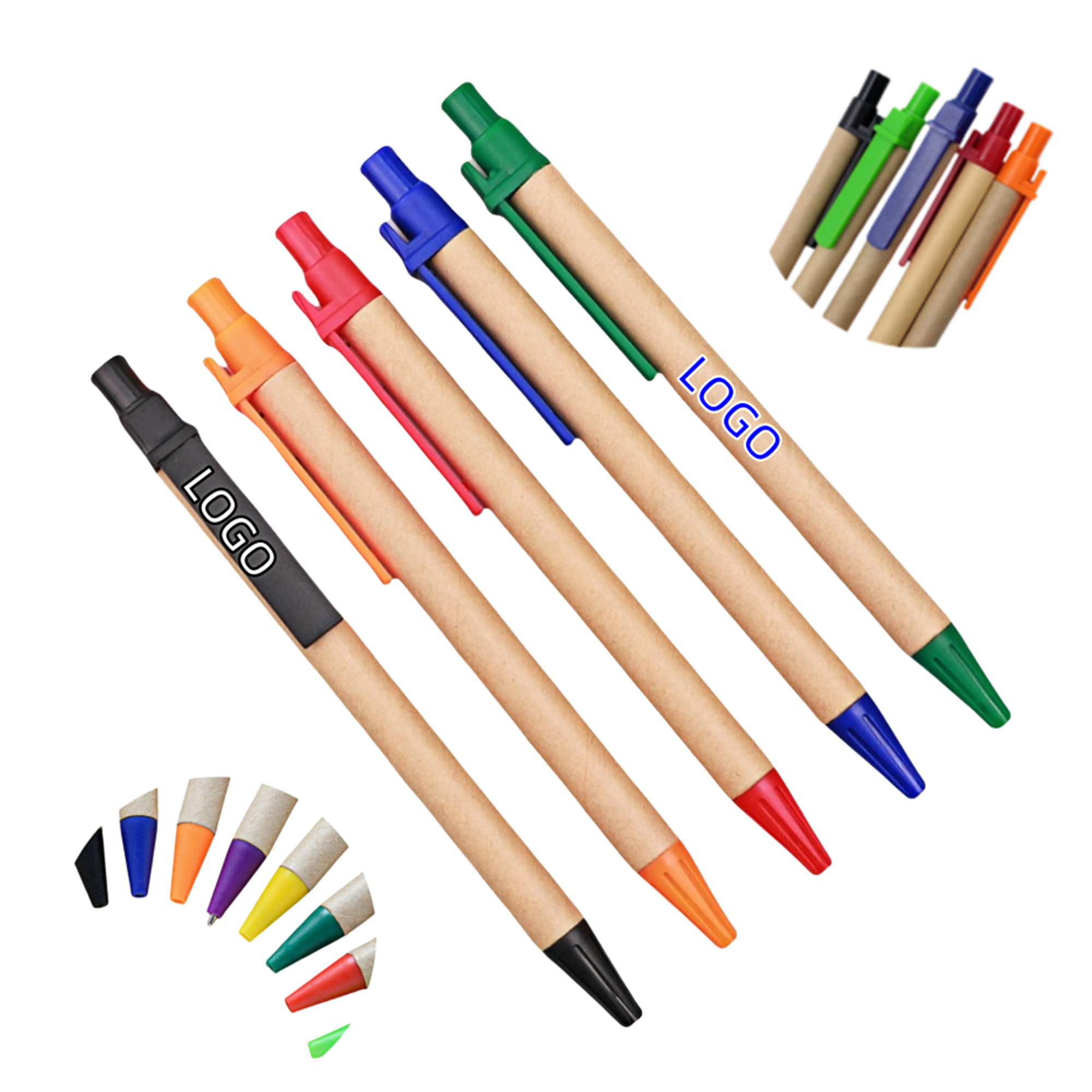 Eco-friendly Ballpoint Pen with Paper Tube 3