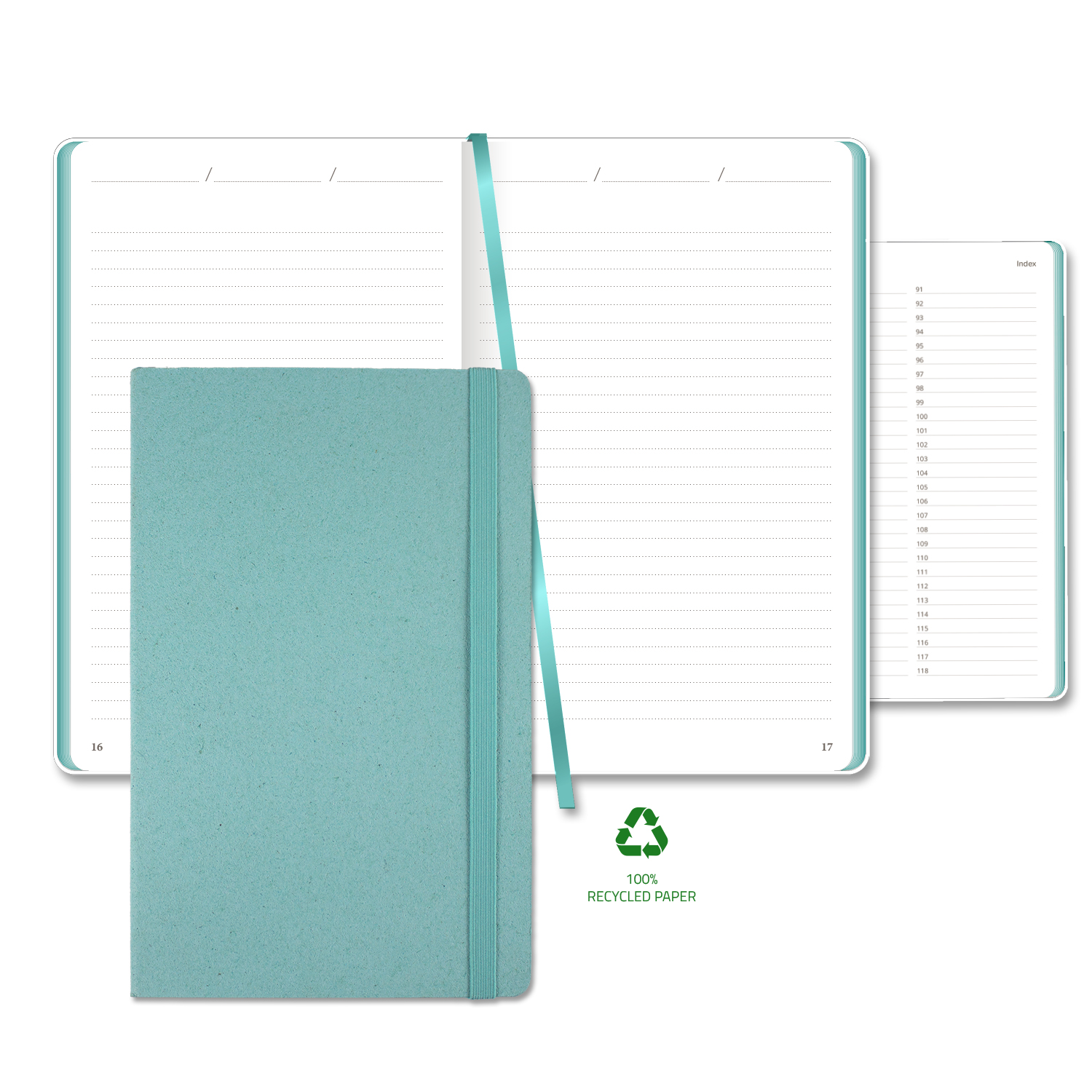 Castelli Carapace Medio Lined Recycled White Page Journal 1