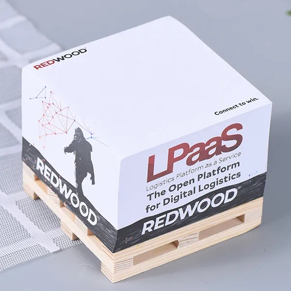 Custom Notepad Cube With Wood Pallet 3