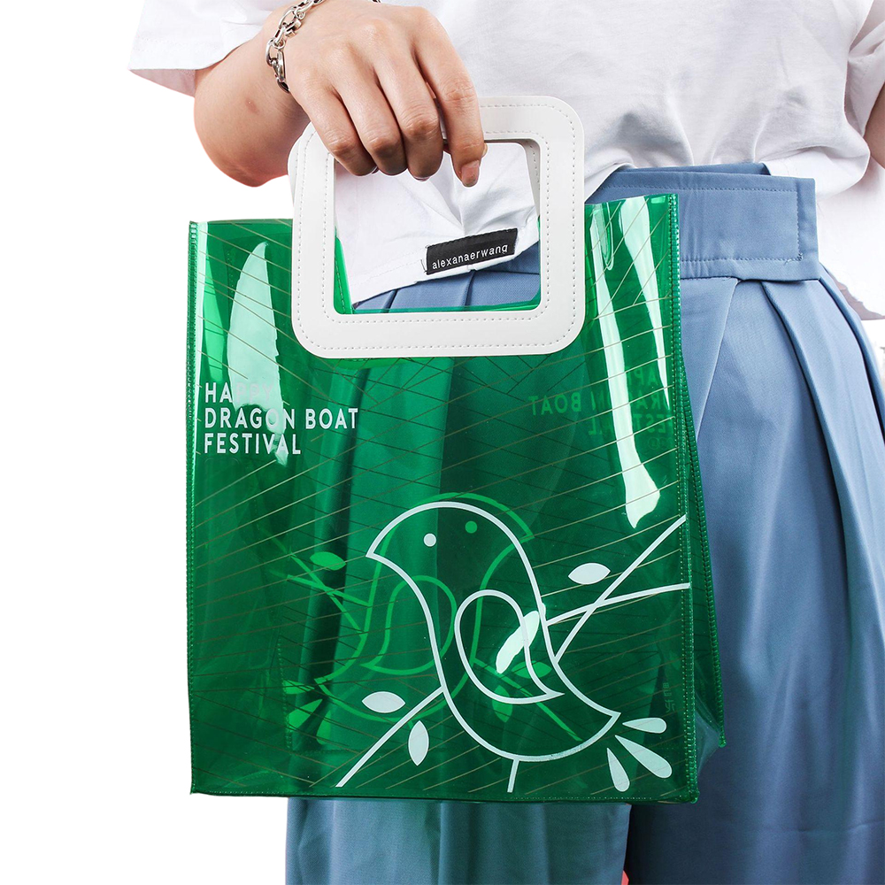 10 " Coloful Clear PVC Tote Bag 3