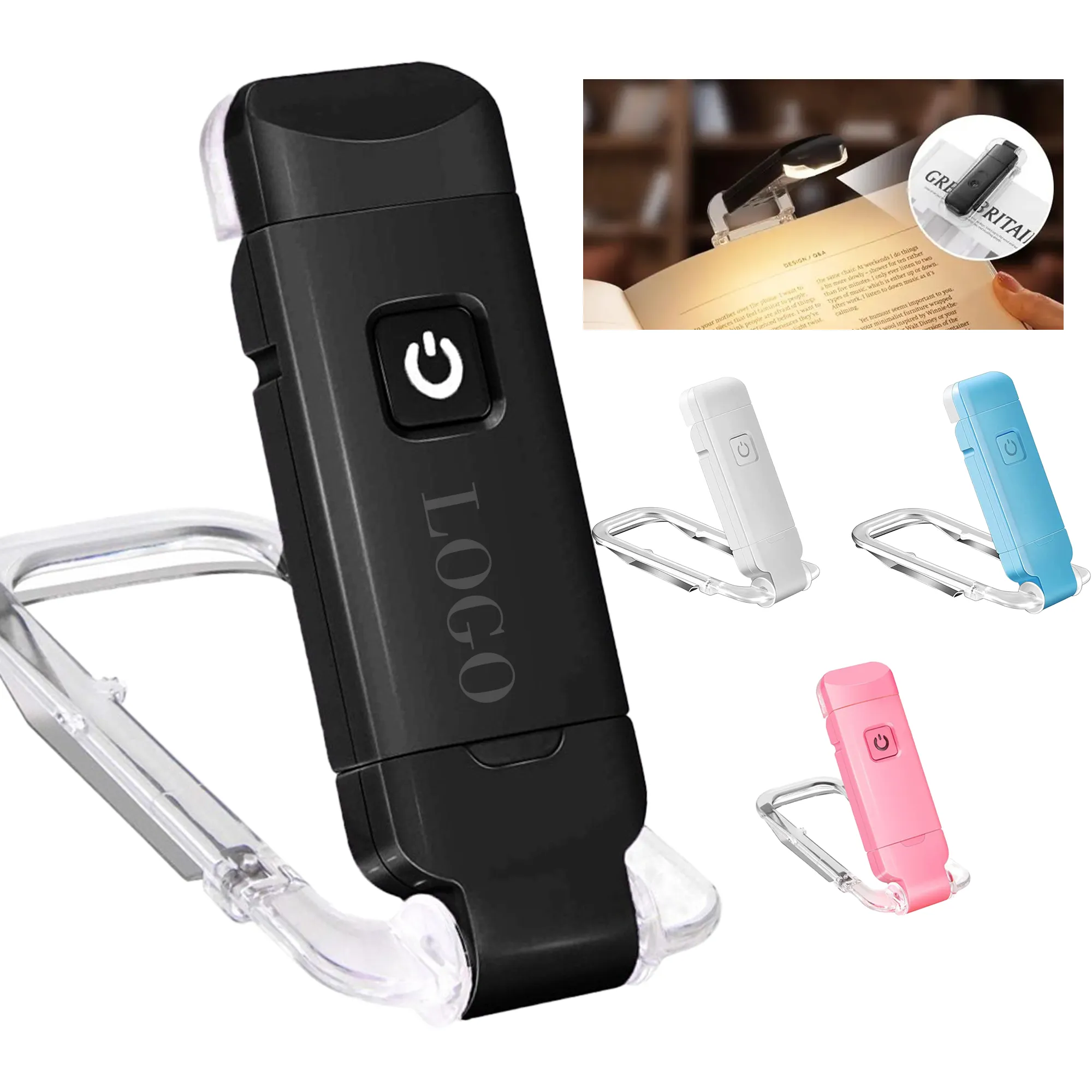 MOQ 20 LED Clip On Reading Light USB Rechargeable 2