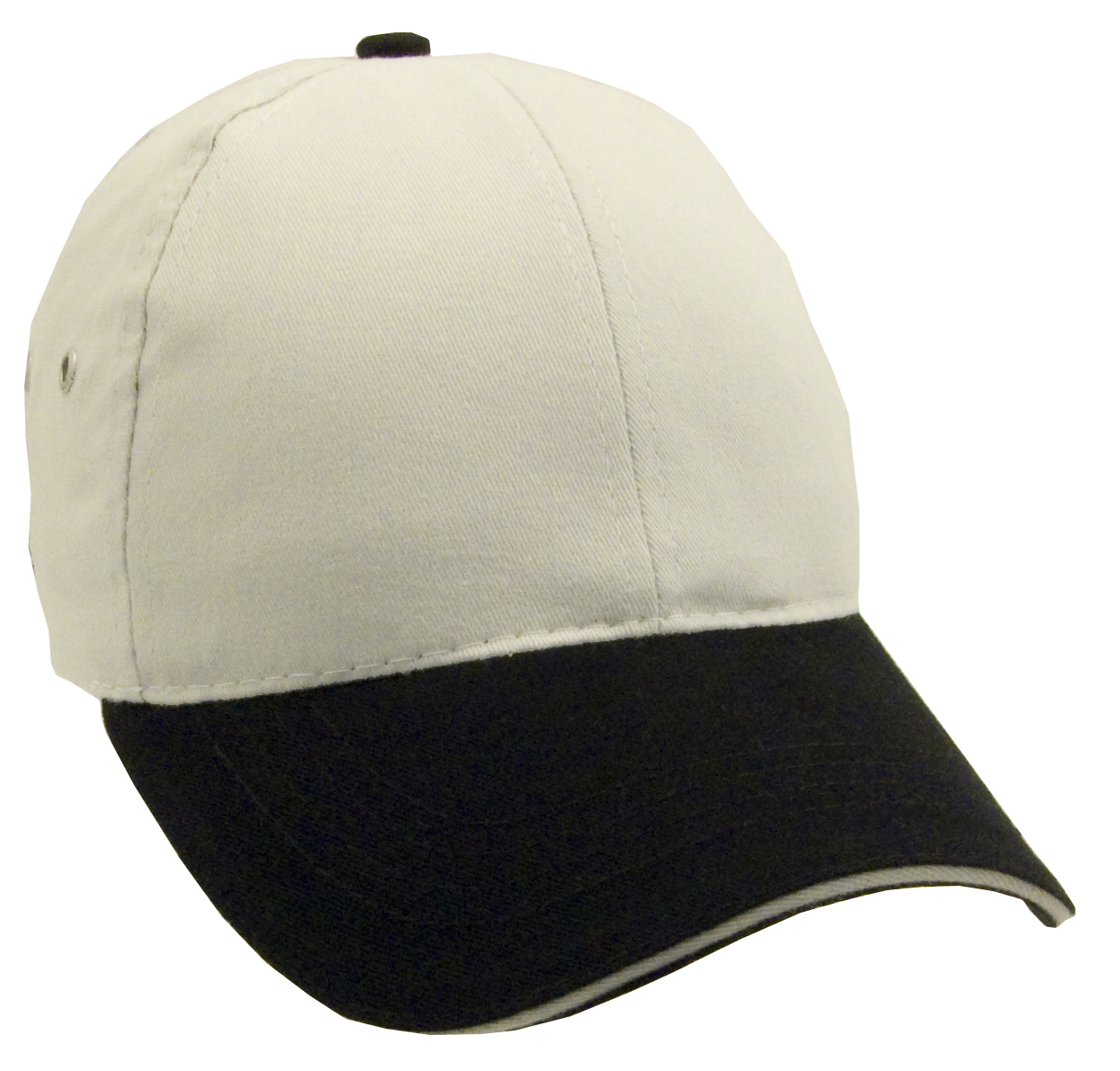 Constructed Lightweight Brushed 2-Tone Cotton Twill Sandwich Cap 5