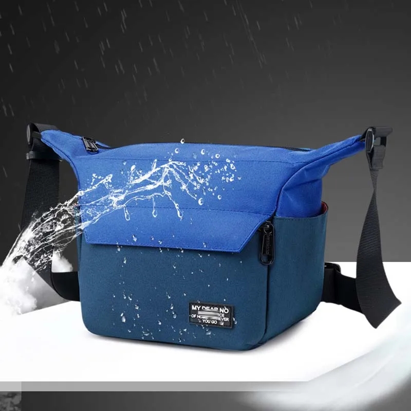 Color contrast waterproof shoulder casual bag 5