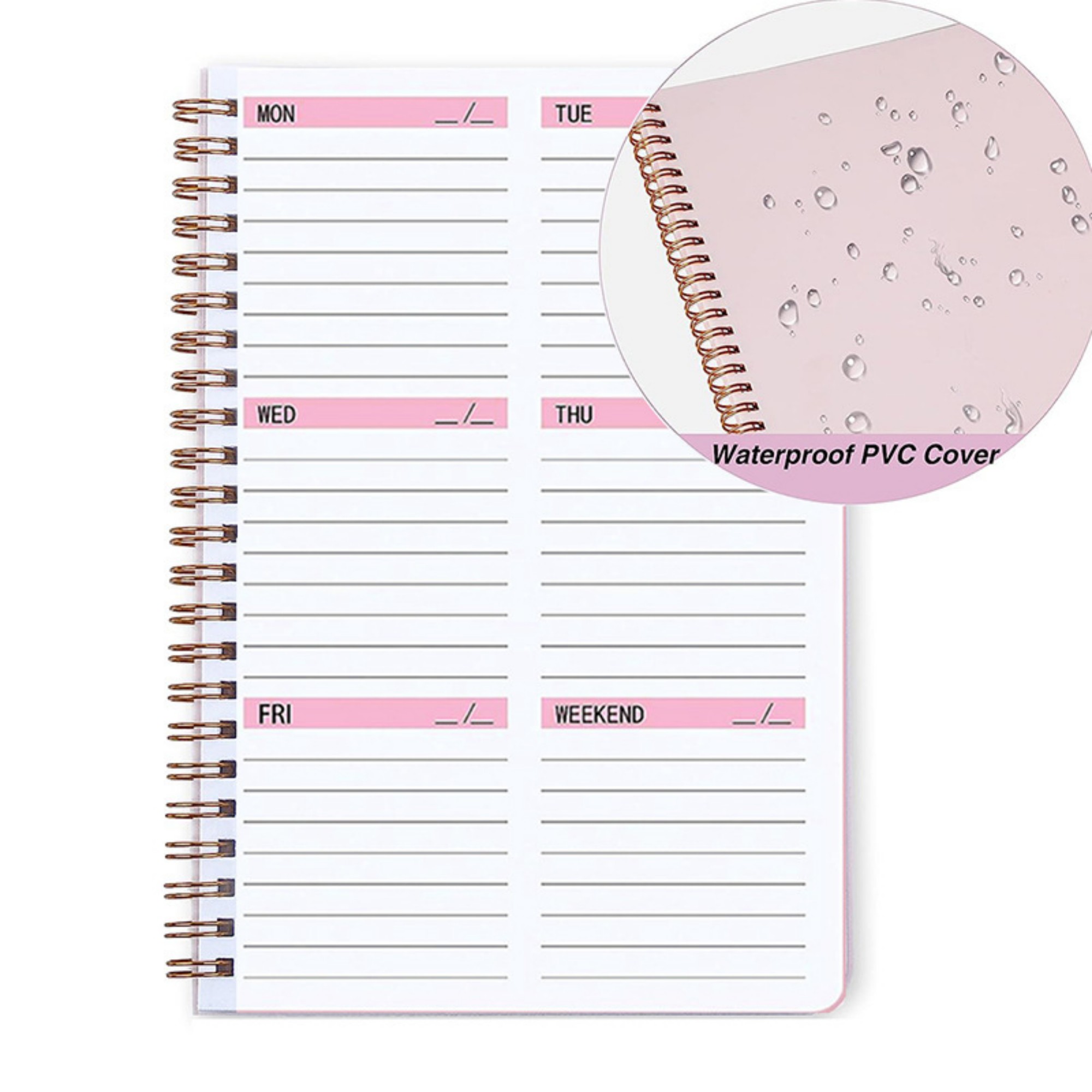 A5 52 Sheets Undated Weekly Planner 3