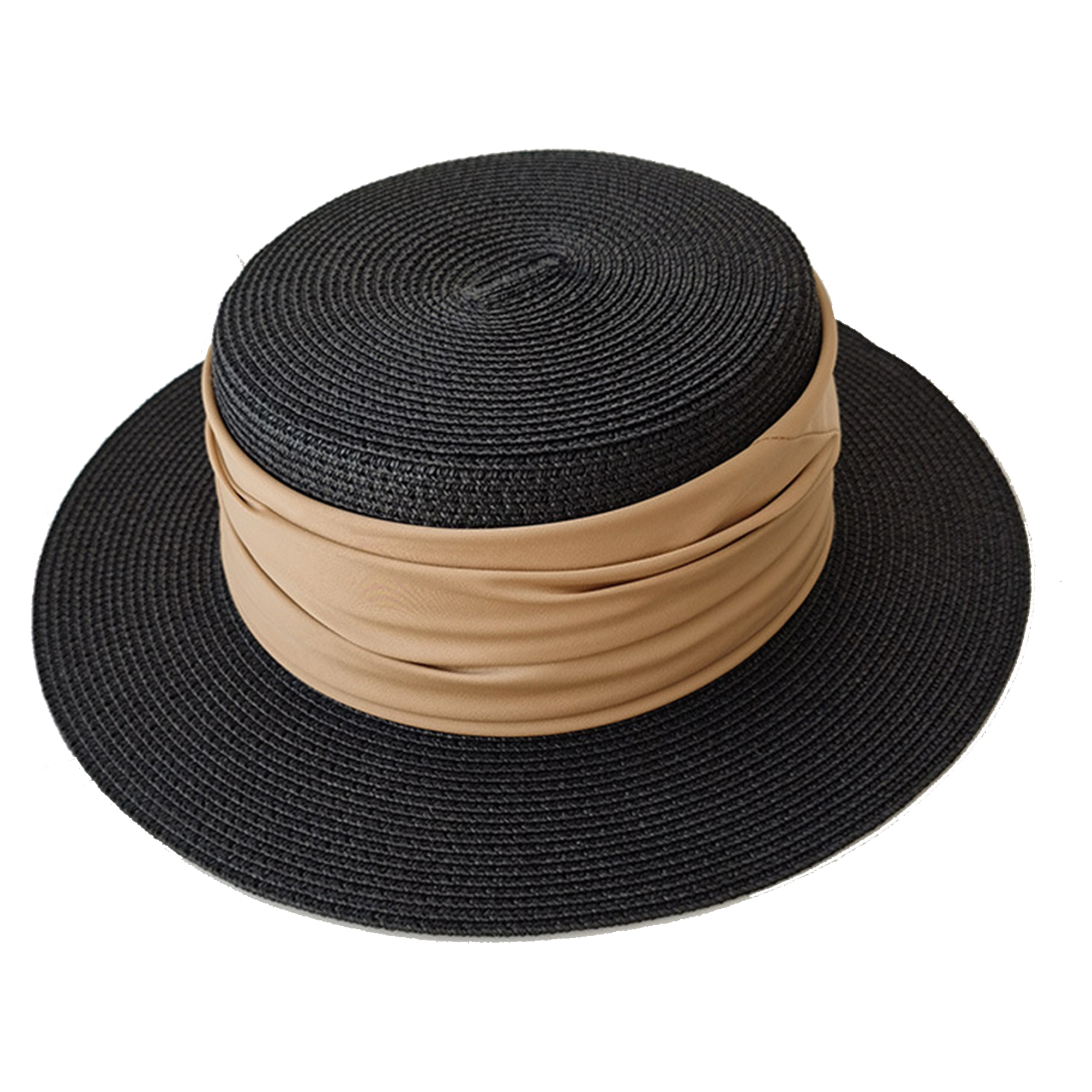 Jute Summer Sun Protection Flat Brim Sun Hat 4