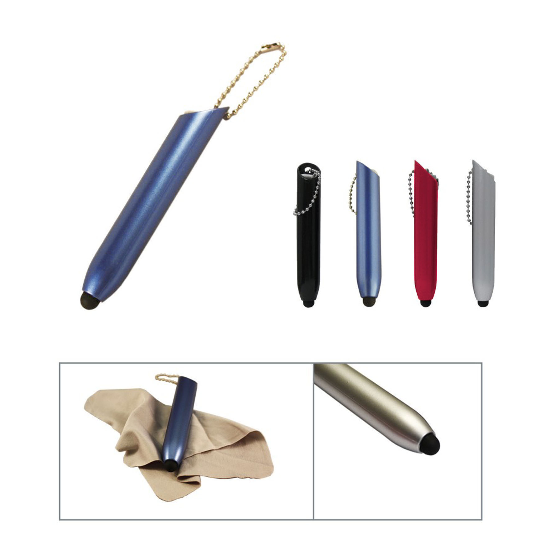 Stylus with Microfiber Cloth and key fob 11