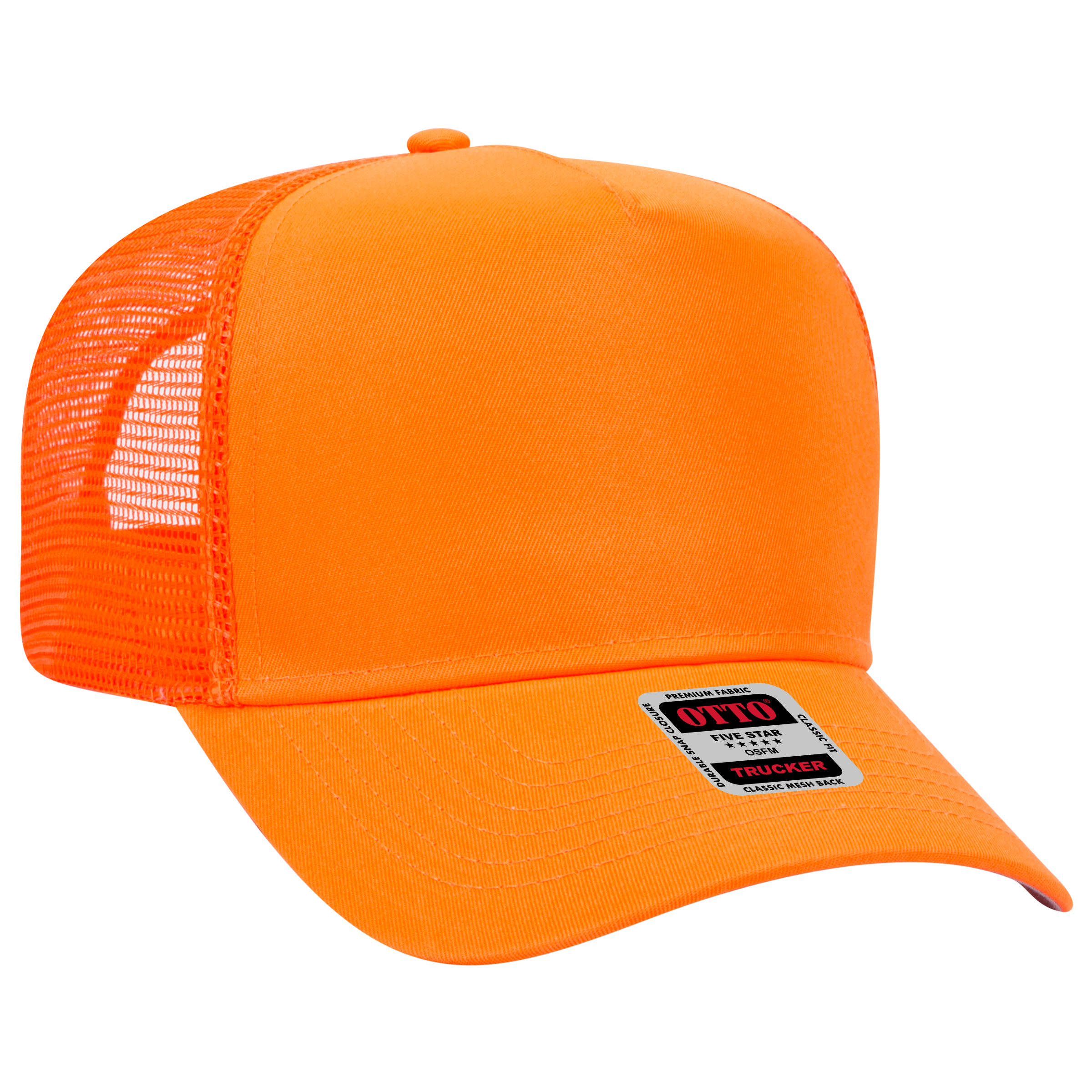 OTTO CAP® 5 Panel Mid Profile Mesh Back Trucker Hat 11