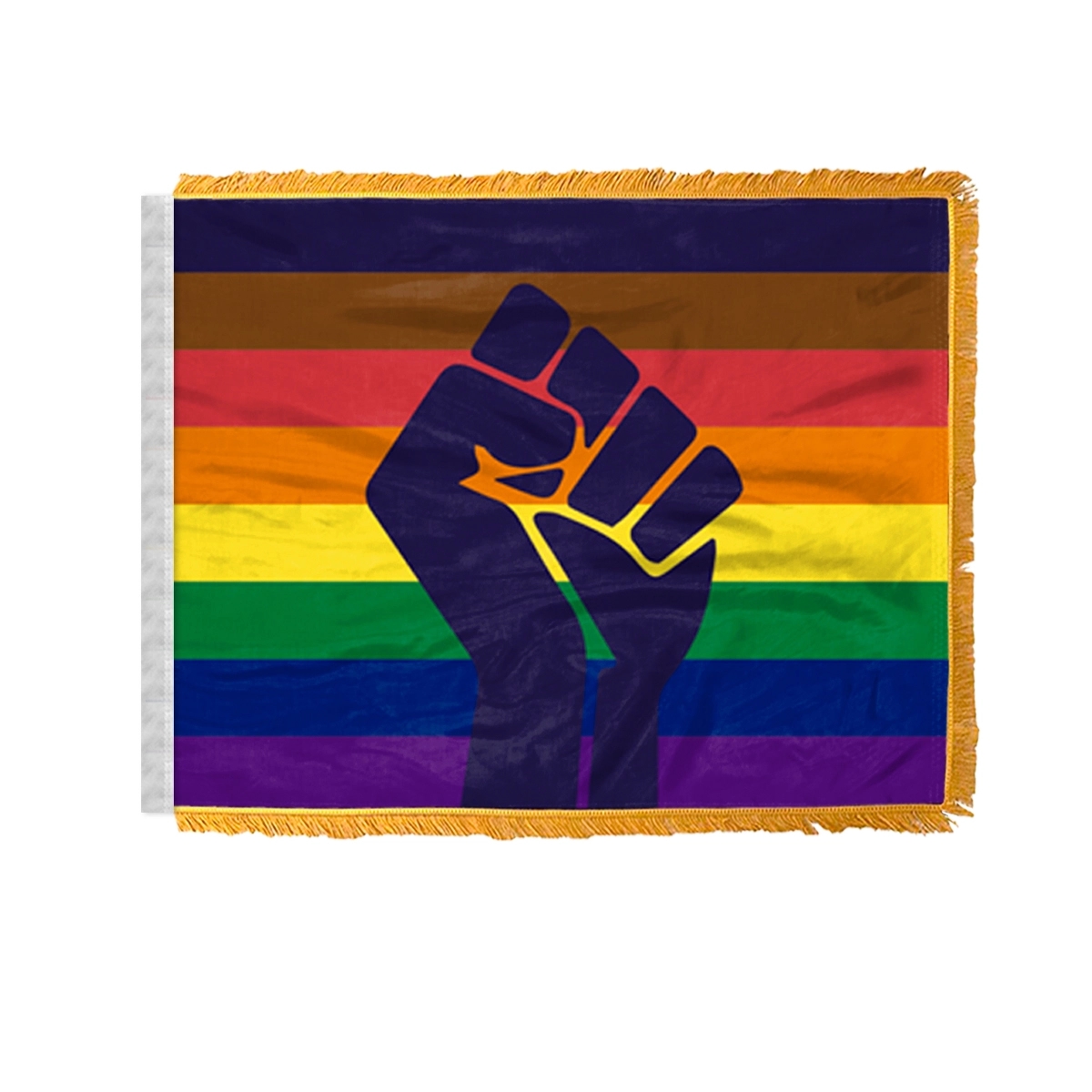 4" x 6" 1 ply wPoly POC with fist Antenna Flag 2