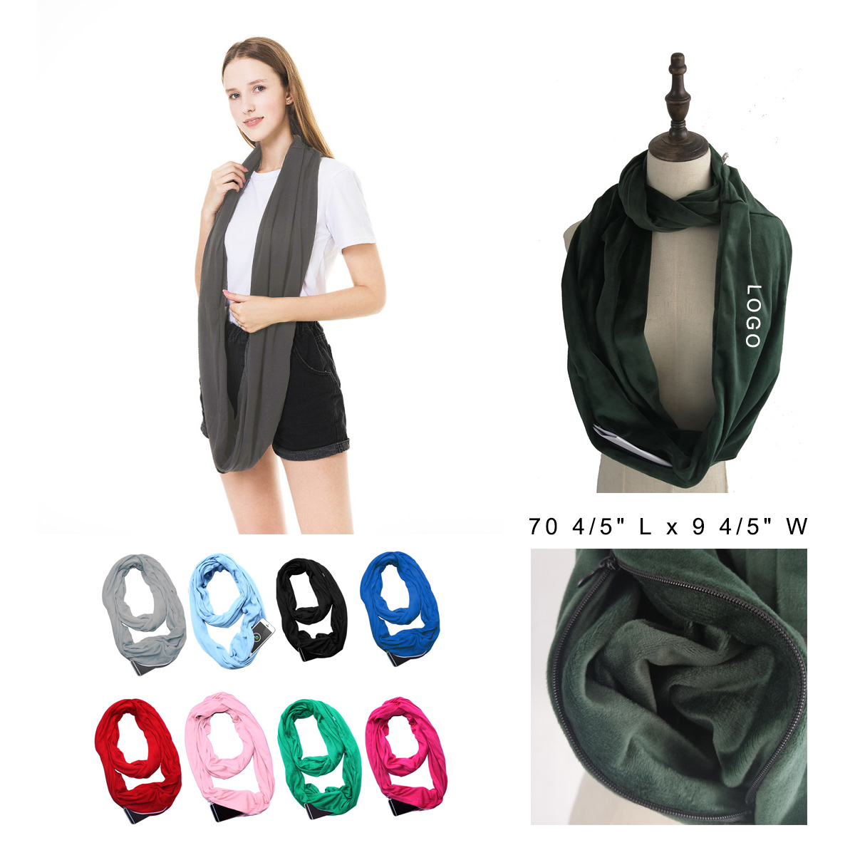 Fleece Scarf With Pocket 2