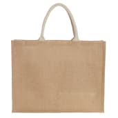 Jute Shopper Tote with Recycled Cotton Pocket, custom tote bag with logo imprint 50