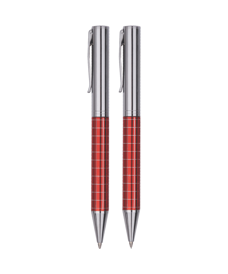 Union Printed - Executive Heavy Metal Barrel Pen & Pencil Set 3