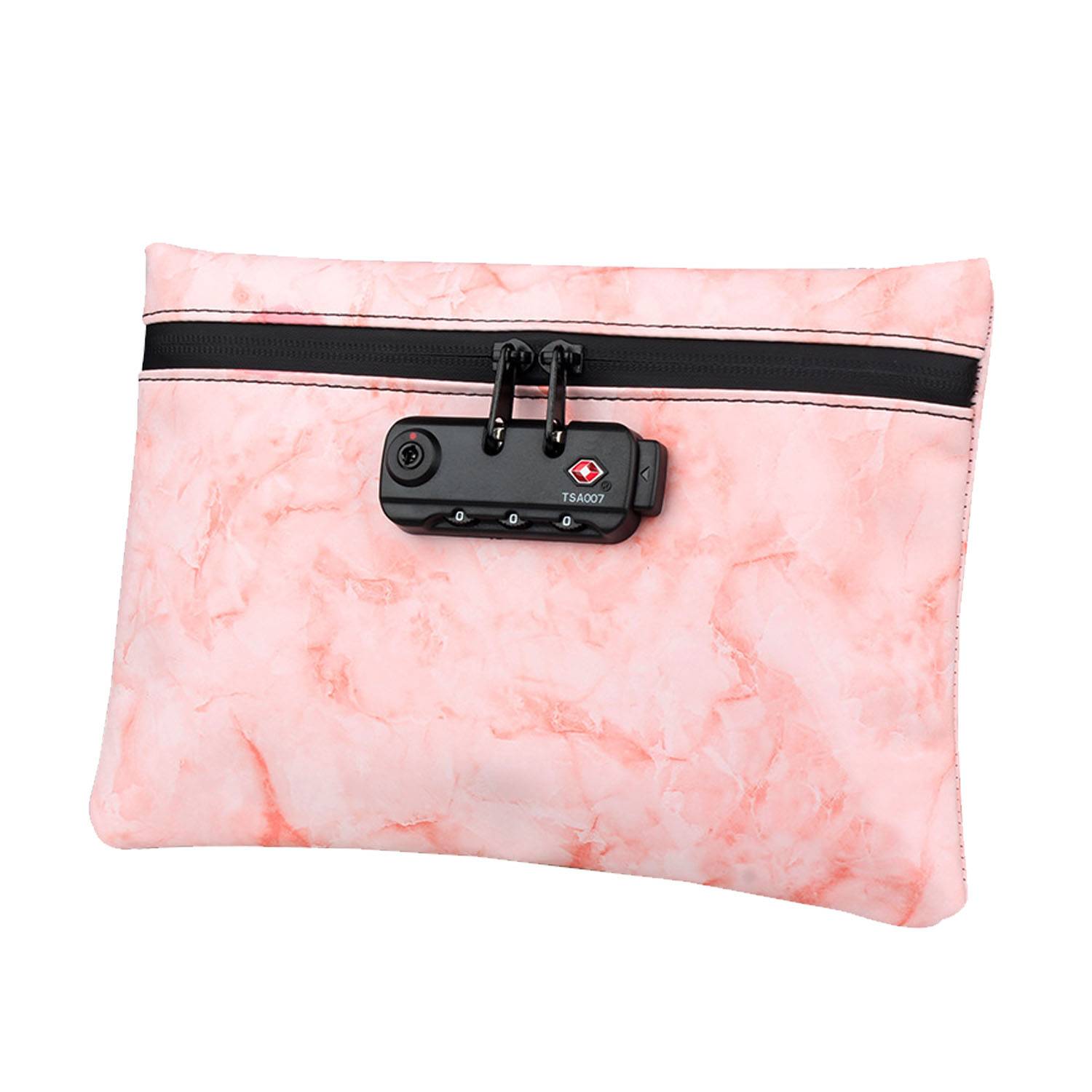 PU Leather Carbon Smell Proof Bag With Combination Lock 6