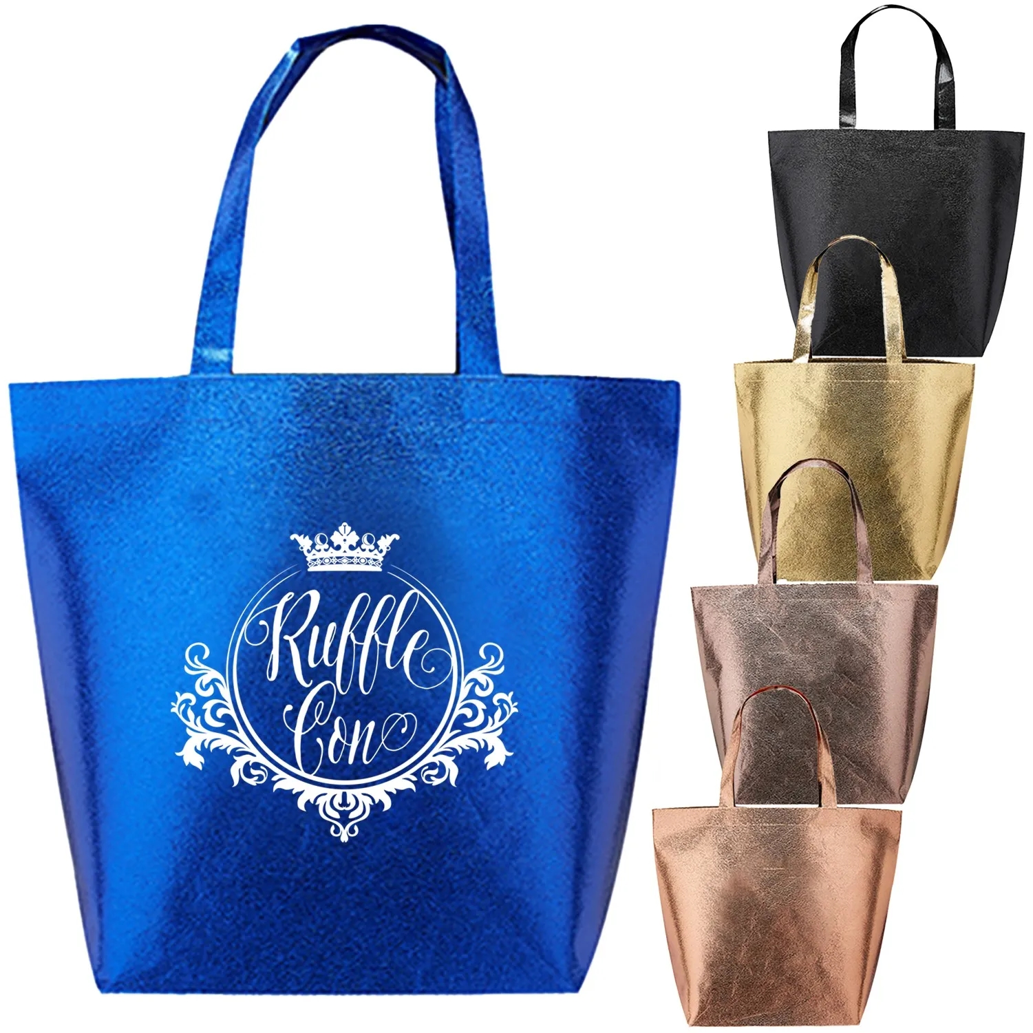 Luxurious Metallic Non-woven Shopping Tote Bag 2