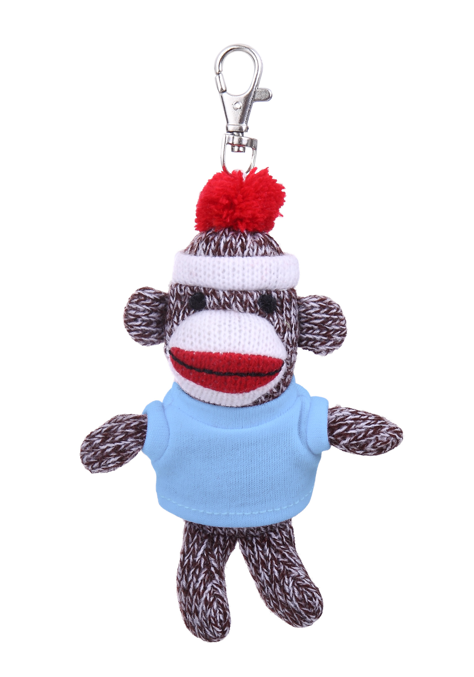 Plush Original Sock Monkey Keychain with Tee 13