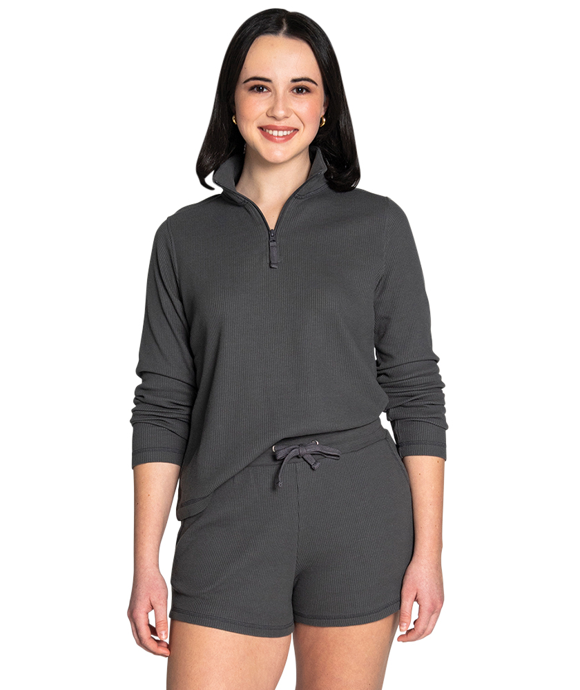 Women’s Lightweight Waffle Quarter Zip Pullover