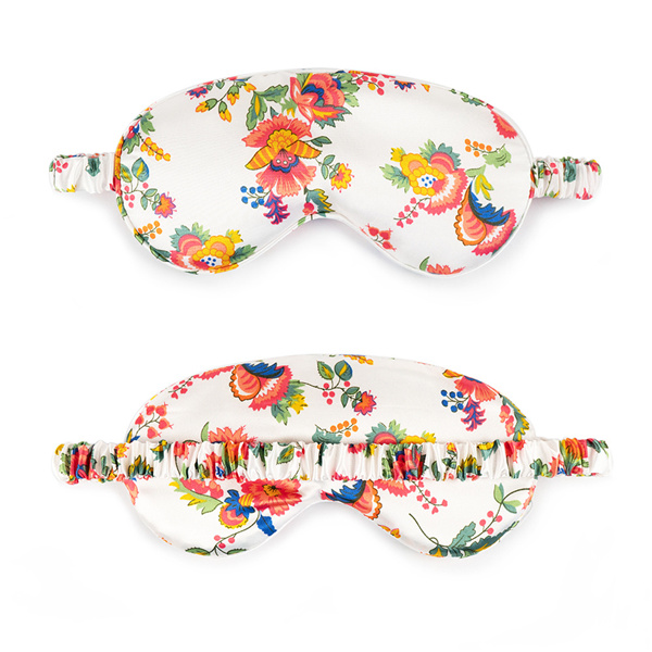 Patterned Imitation Silk Travel Sleep Eye Mask 6