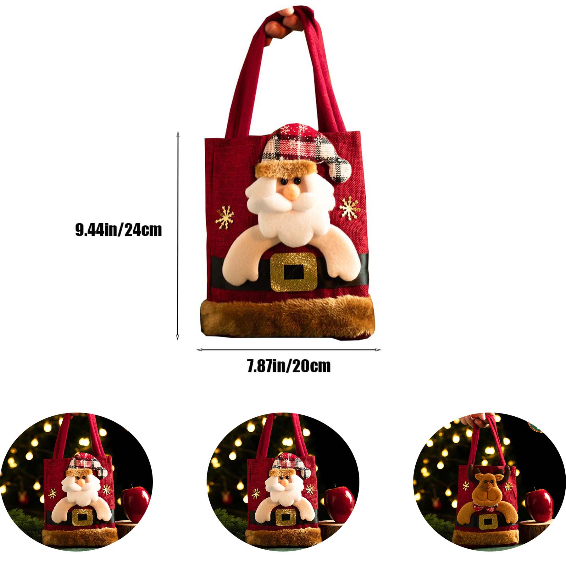 Christmas Gift Bag, custom tote bag with logo imprint 1