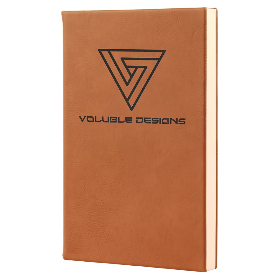 5.25" X 8.25" Laserable Leatherette Journal With Lined Notepad 7