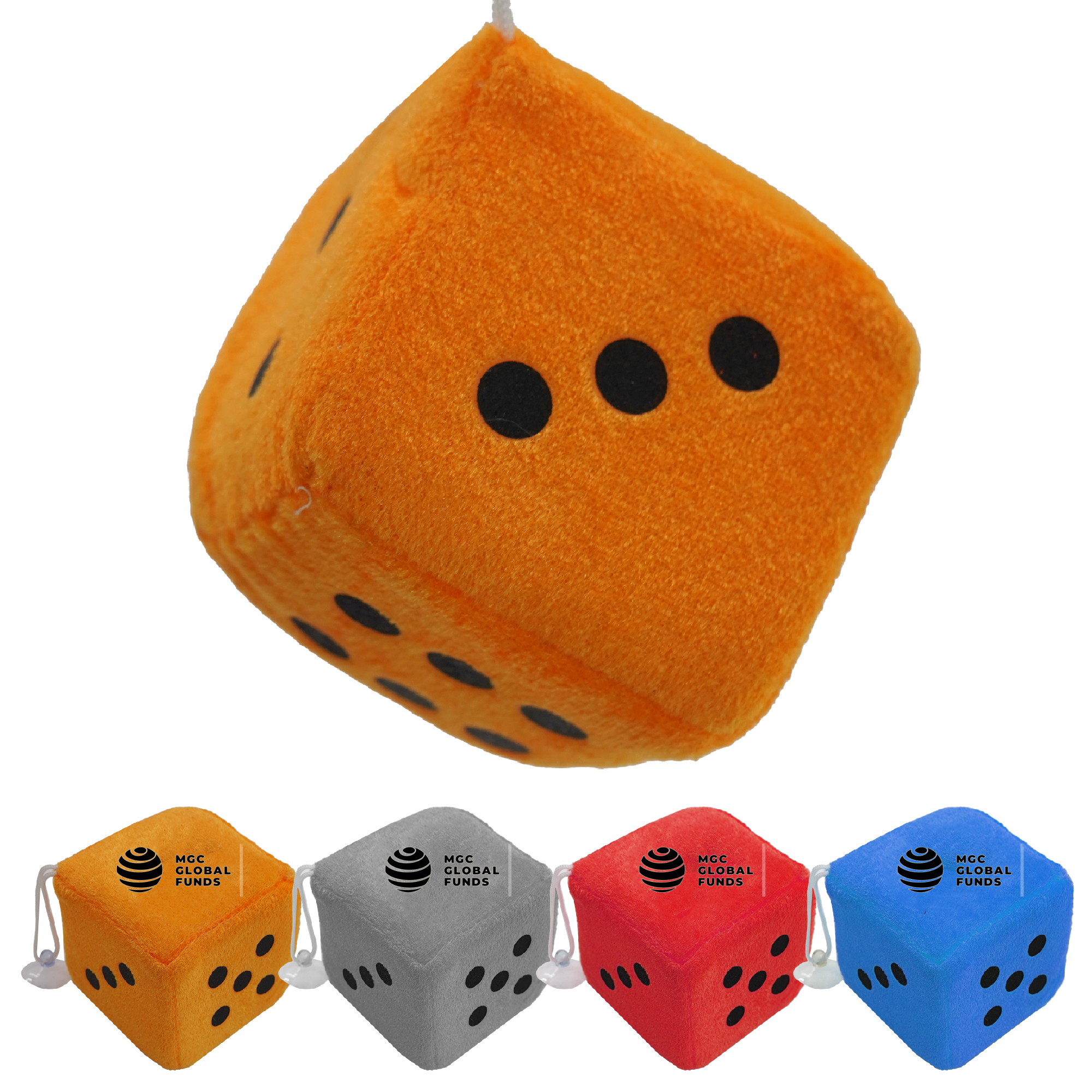 Dotted Fuzzy Dice ?C Car Mirror Hanging Ornament 2