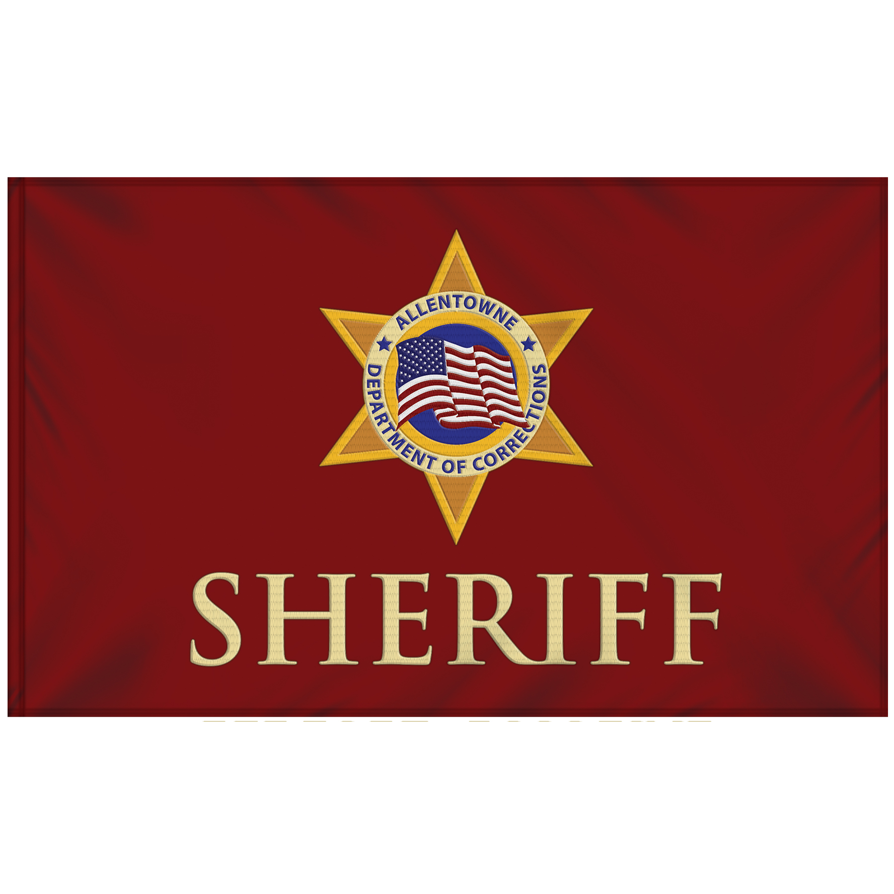 5' x 8' Double Sided Embroidered Flag with Pole Sleeve 10