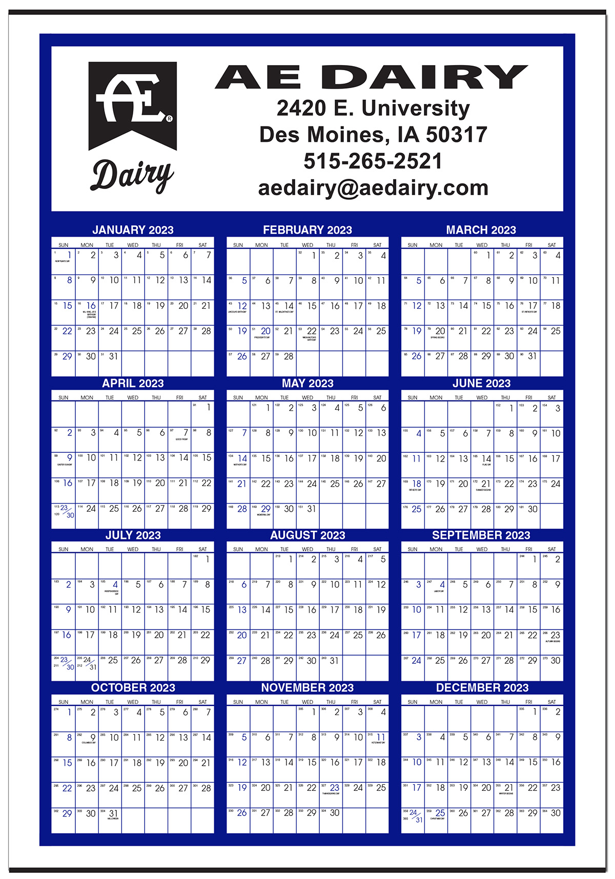 Giant Year View Wall Calendar 5