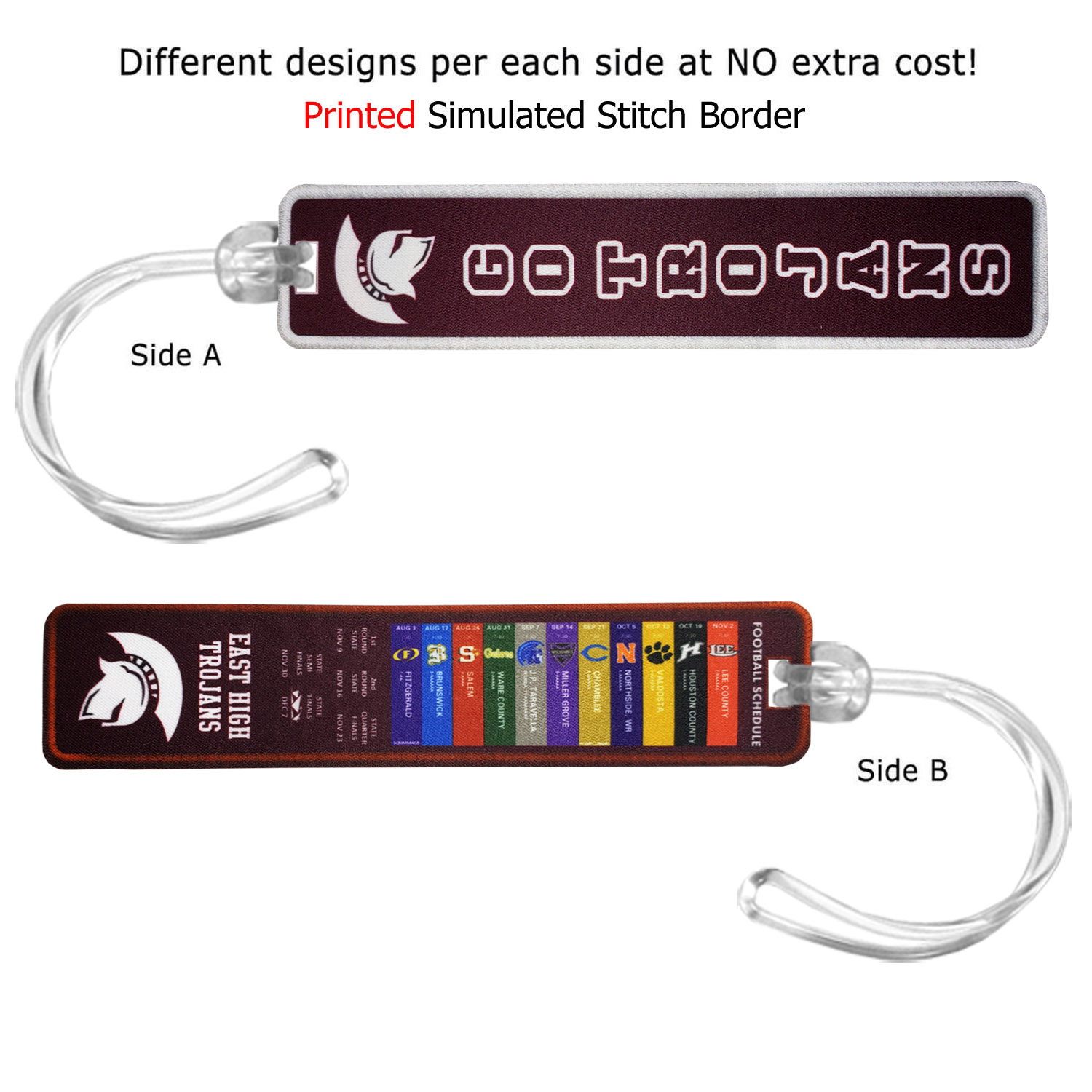 2 Side 4CP Dye Sub Team Tag/Key Ring 2