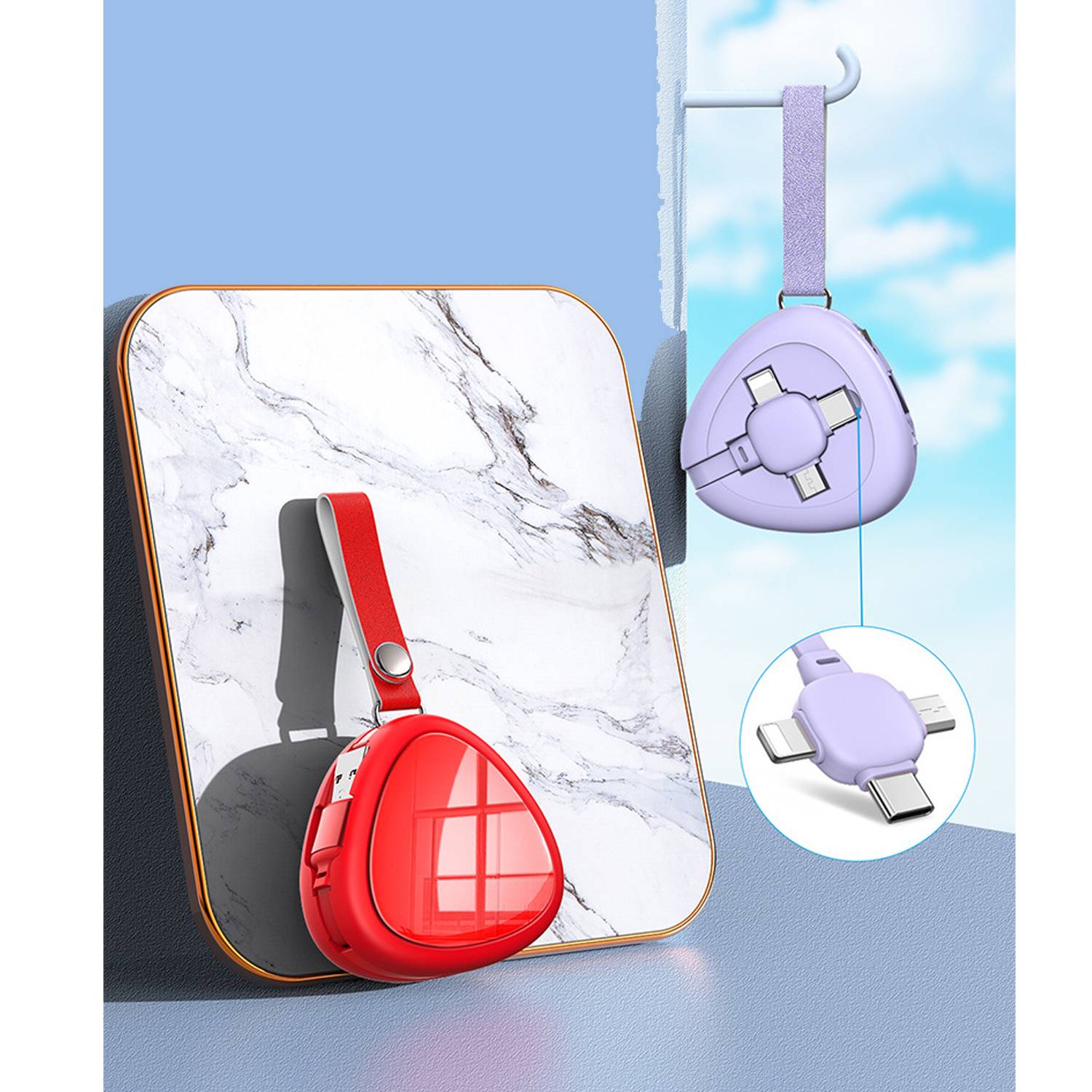 Retractable 3 in 1 Fast Charging Cable 8