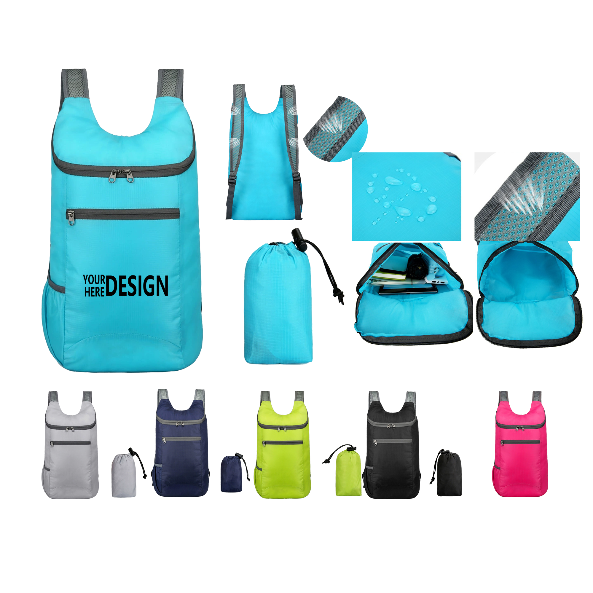 Versatile Foldable Polyester Backpack for Adventures 2