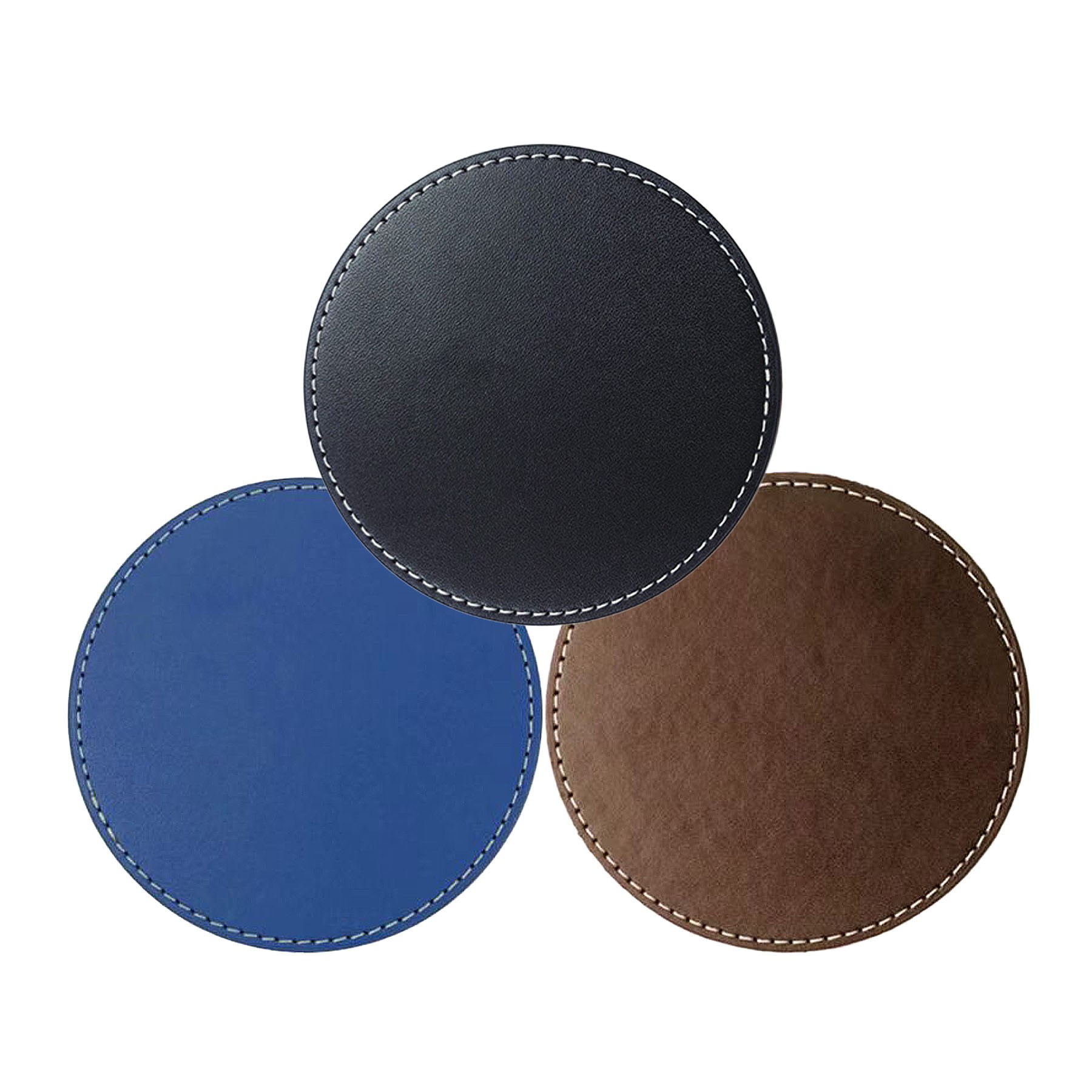 PU Leather Round Heat-insulating Coaster 2