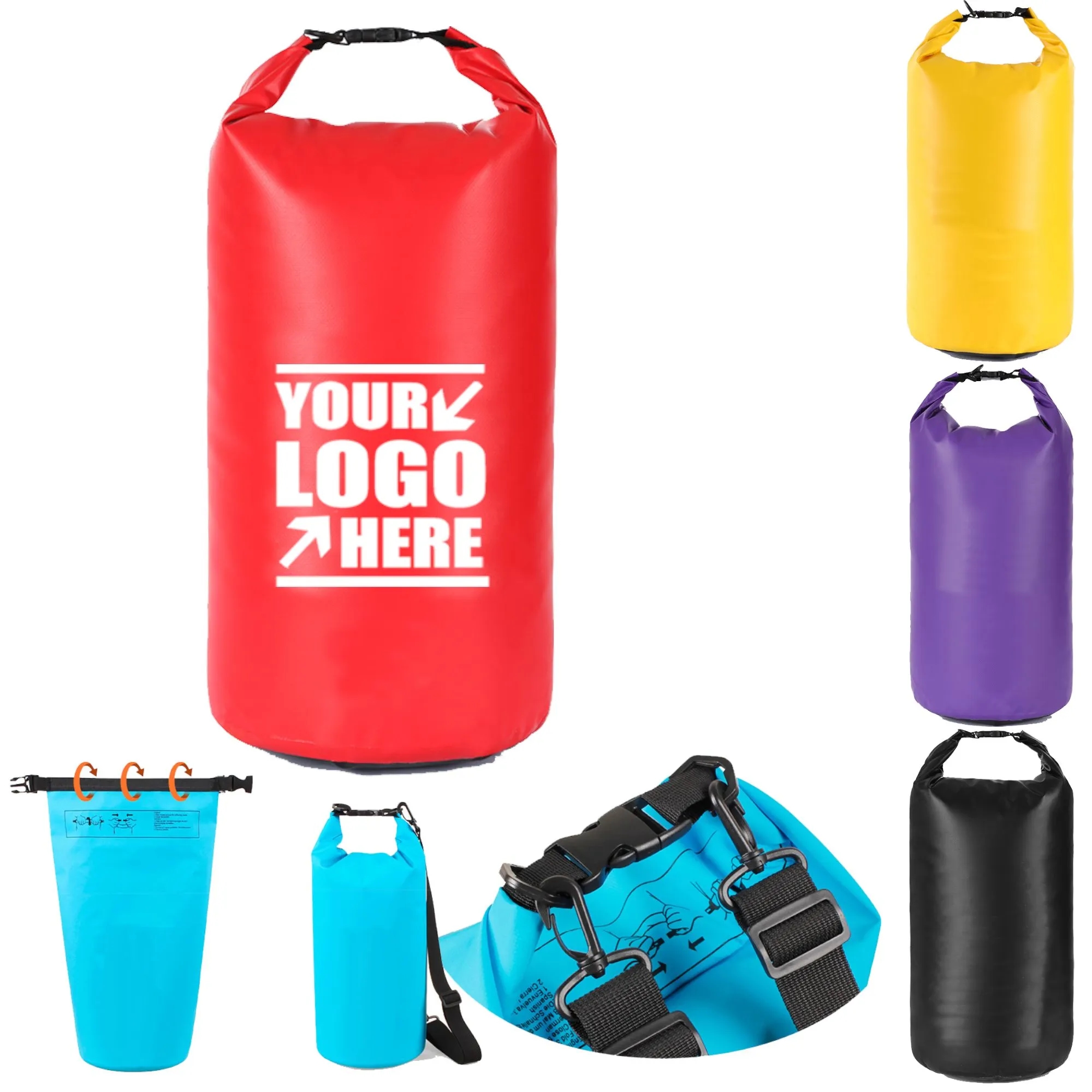 20L PVC Mesh Waterproof Bucket Backpack