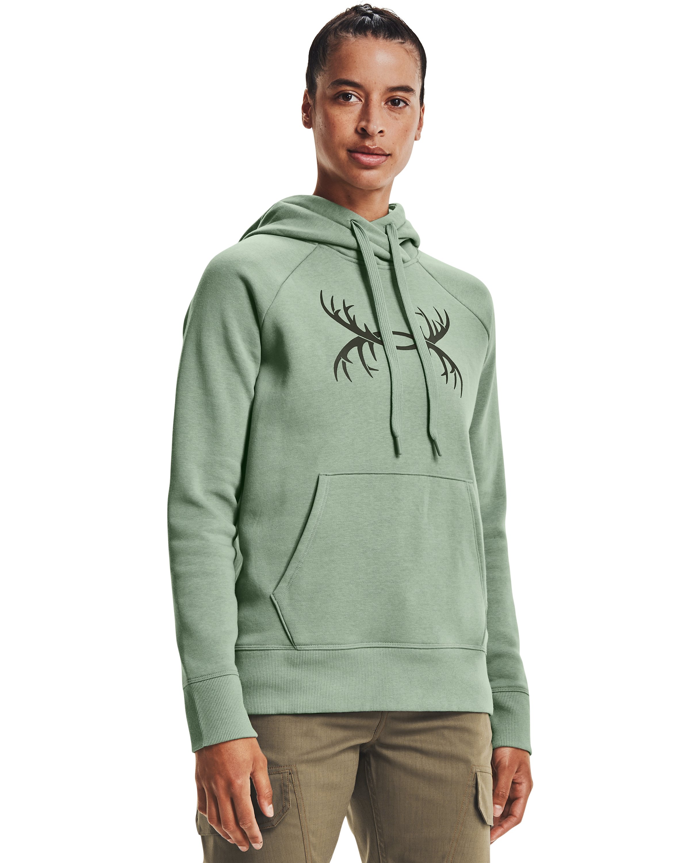 Women's UA Rival Fleece Antler Hoodie 5
