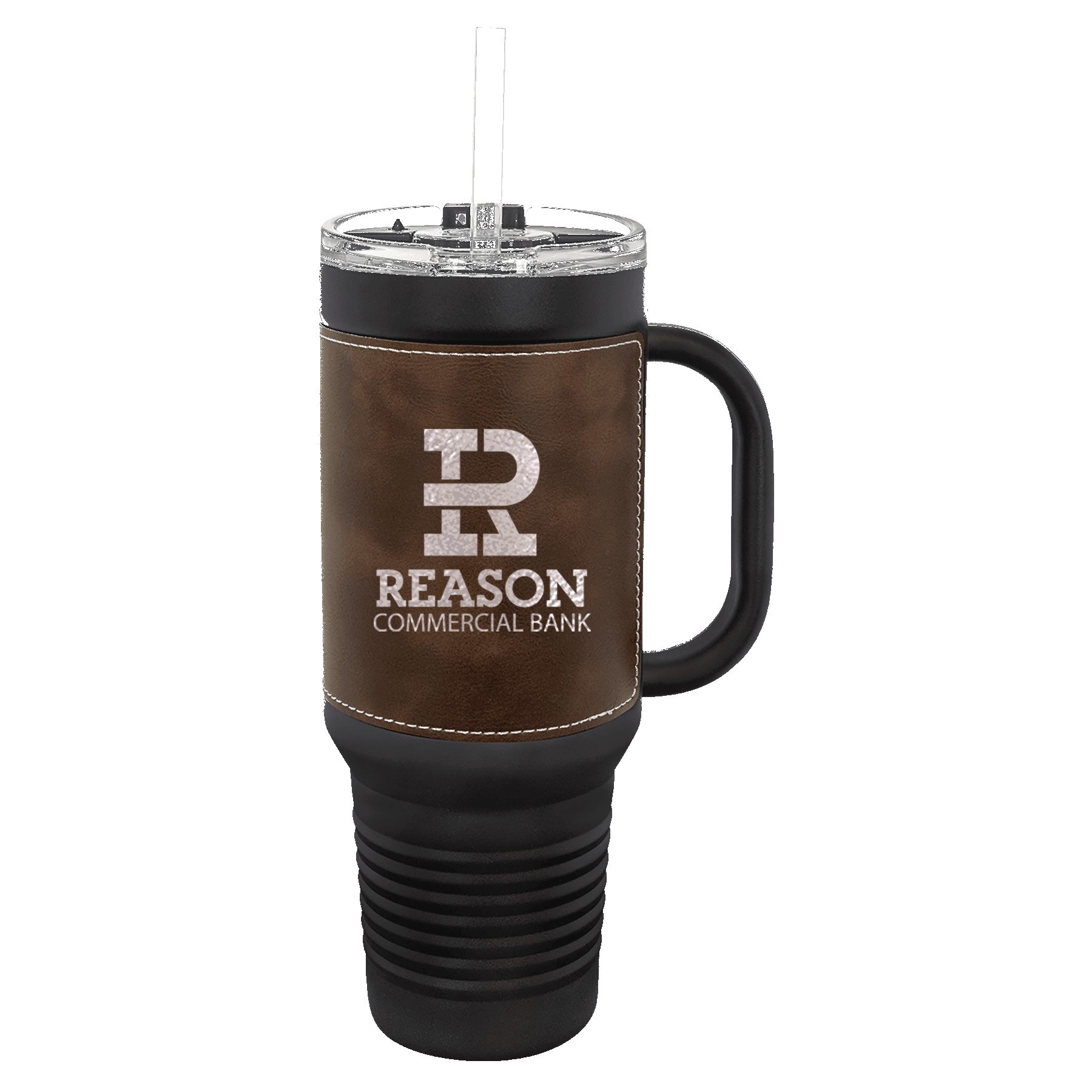 Polar Camel 40oz Black Stainless Steel & Leatherette Travel Mug 17