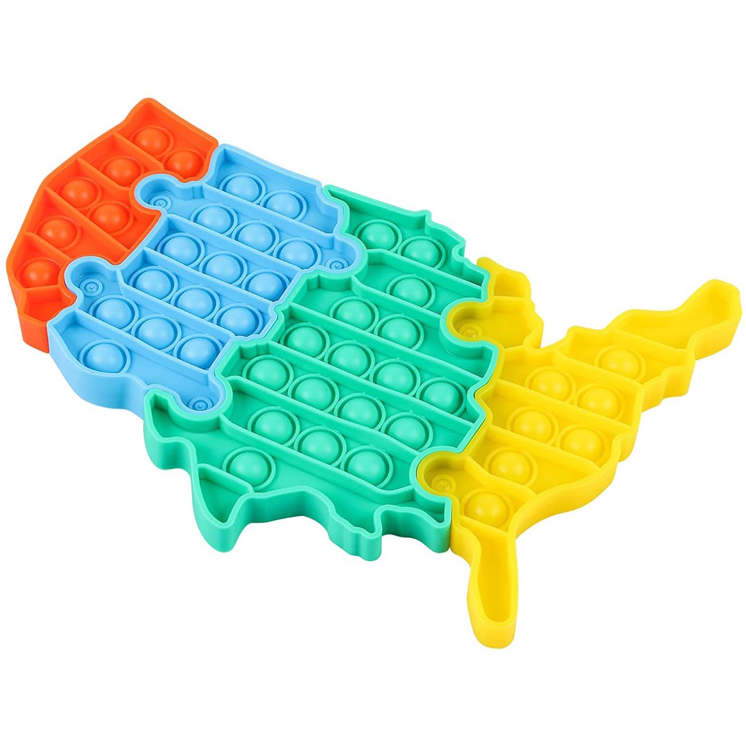 US Map Jigsaw Puzzles Silicone Push Pop Bubble 1
