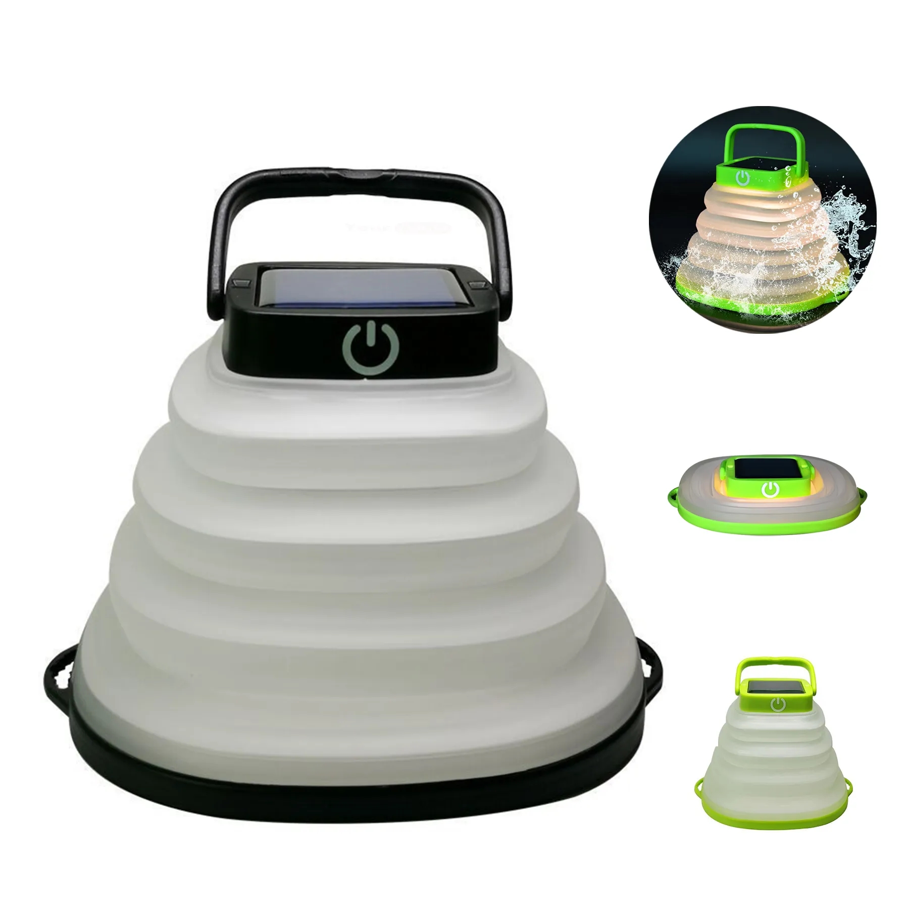 PVC Outdoor camping solar retractable light 2