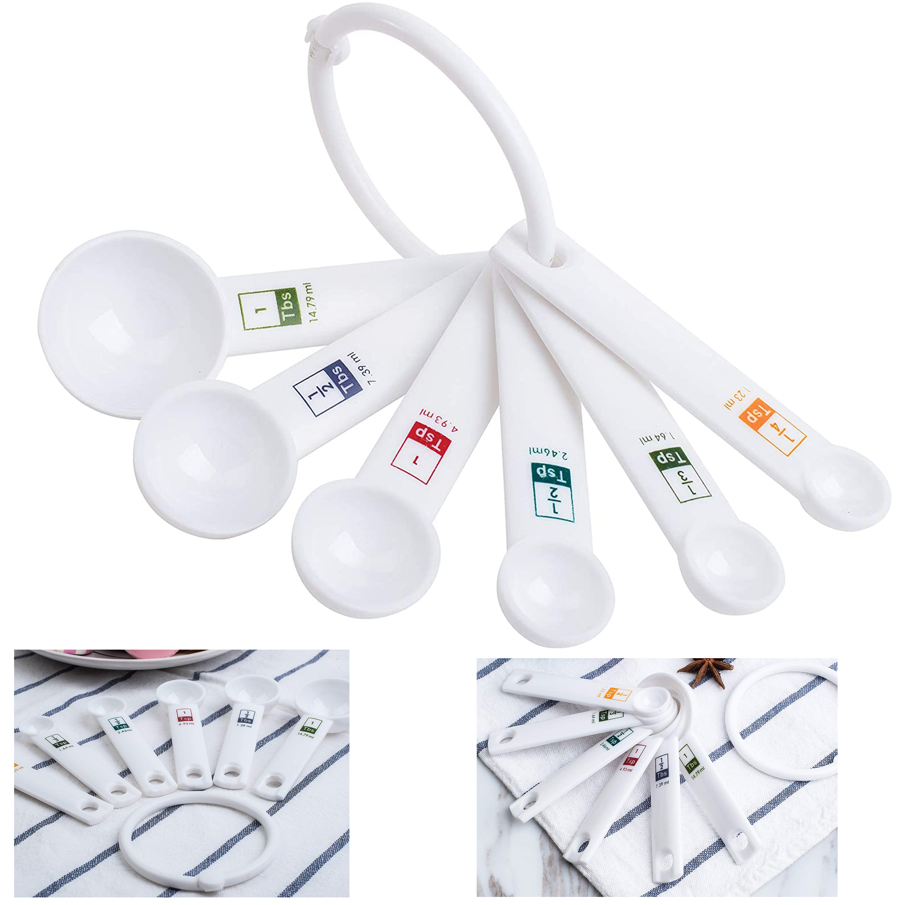 6-Piece Plastic Measuring Spoon Set