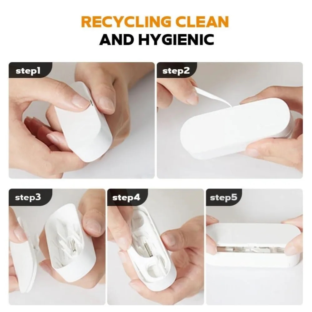 Portable Automatic Floss Dispenser with 10 Floss Picks 2