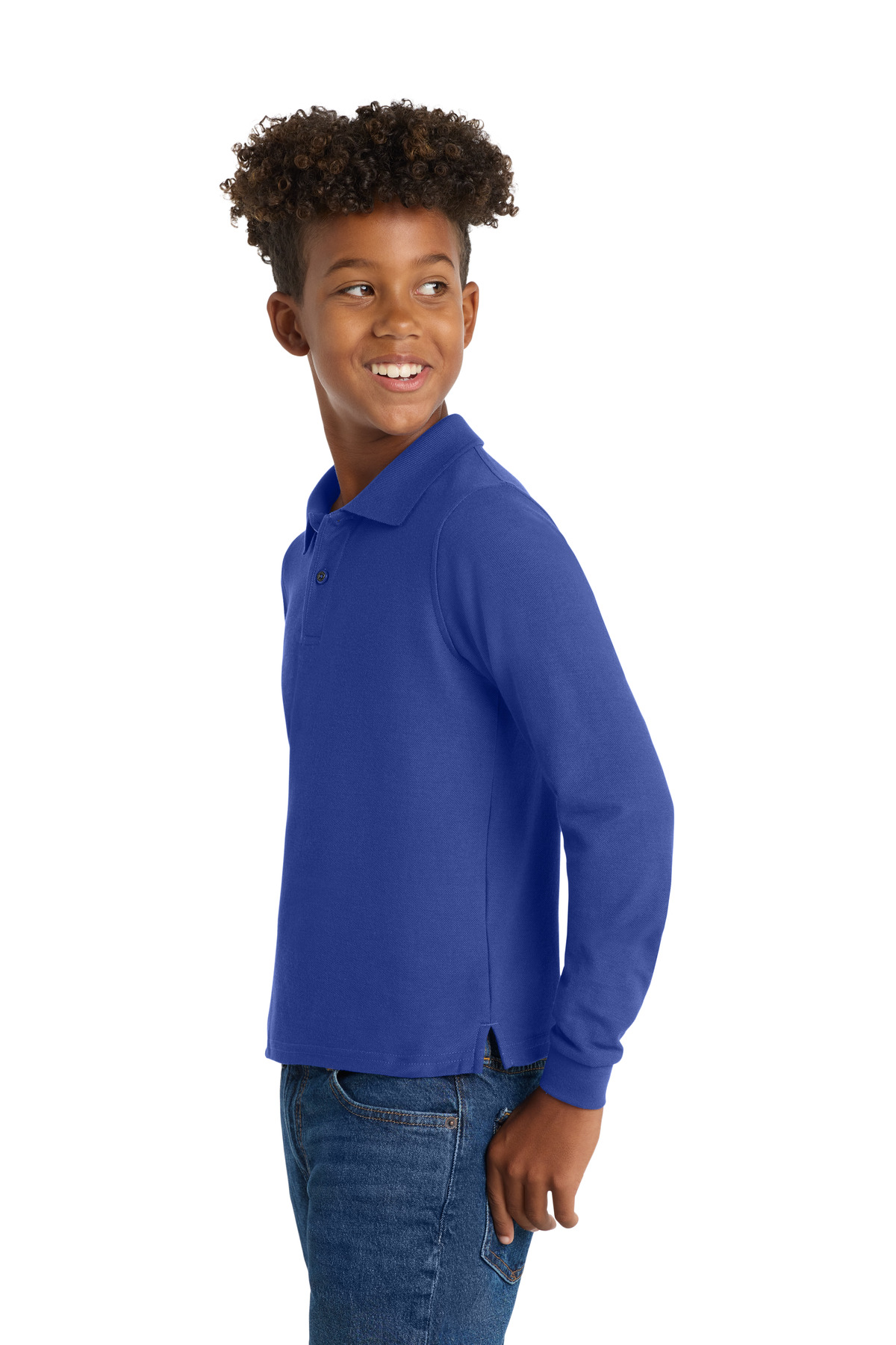 Port Authority Youth Long Sleeve Silk Touch Polo. Y500LS 8