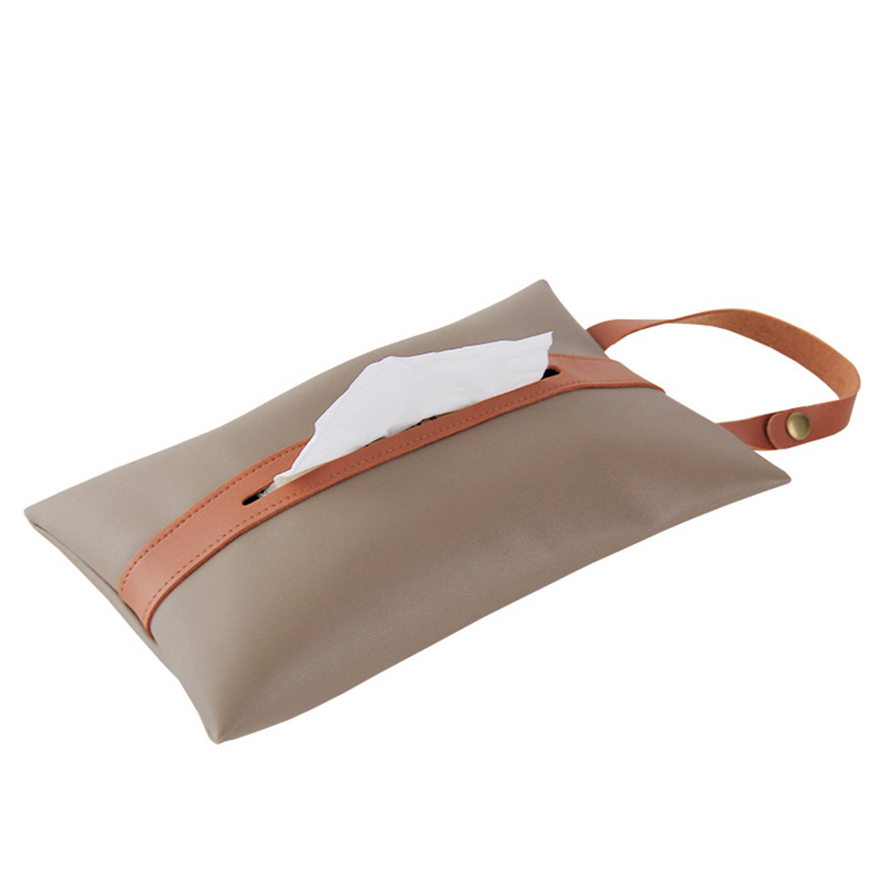PU Leather Tissues Box with Hanging Strip 4