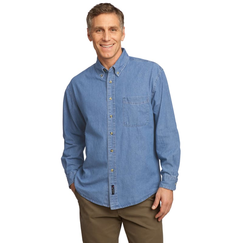 Port & Company - Long Sleeve Value Denim Shirt. 5