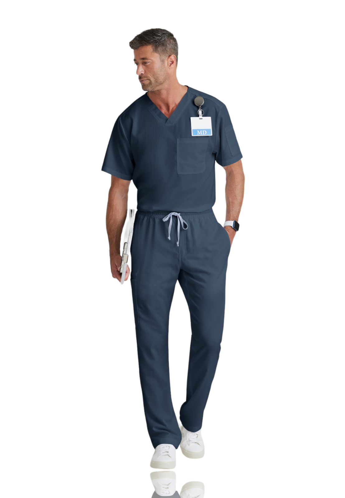 Grey's Anatomy Classic - Men's Two-Pocket V-Neck Evan Scrub Top 22