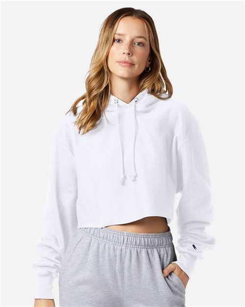 Women's Reverse Weave® Hooded Cropped Sweatshirt - RW01W 17