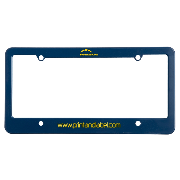 License Plate Frame w/ 4 Holes & Straight Bottom