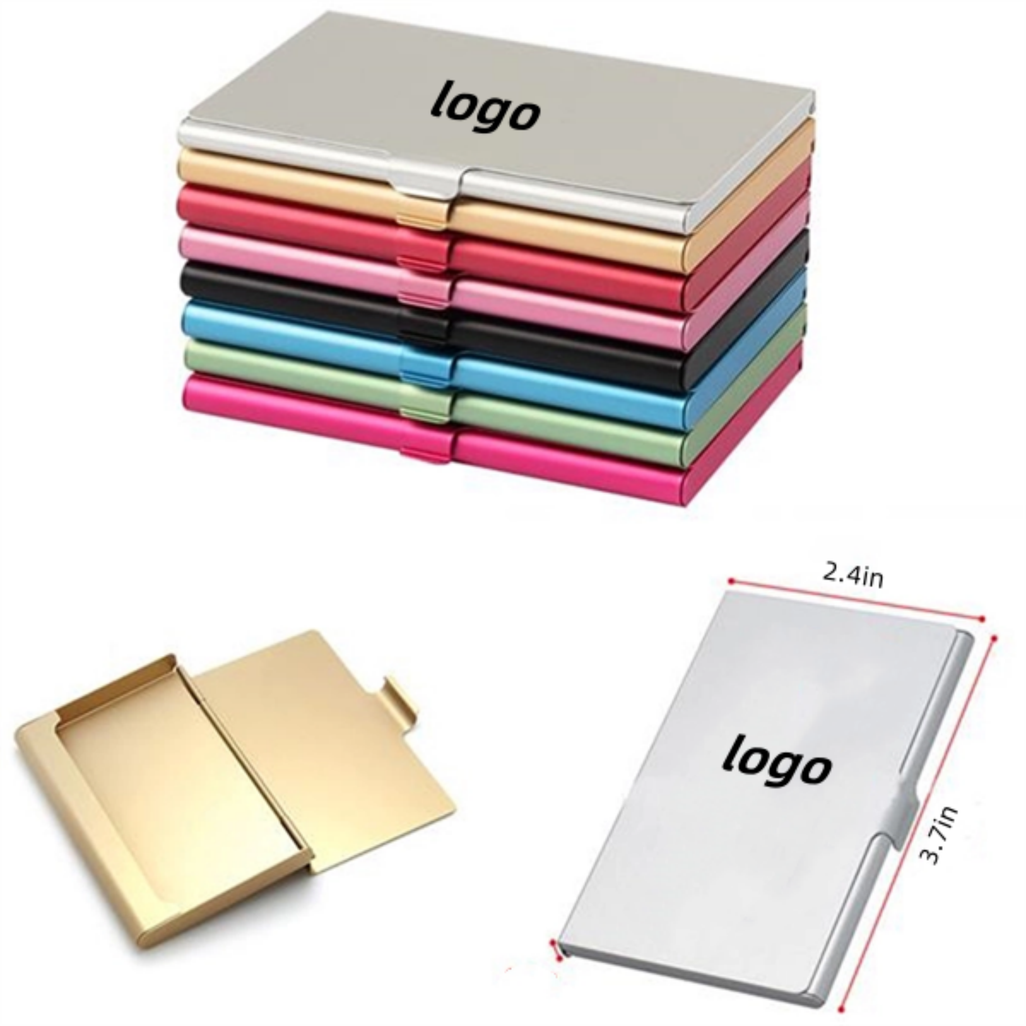 Custom Full color Metal Business Card Holder 2