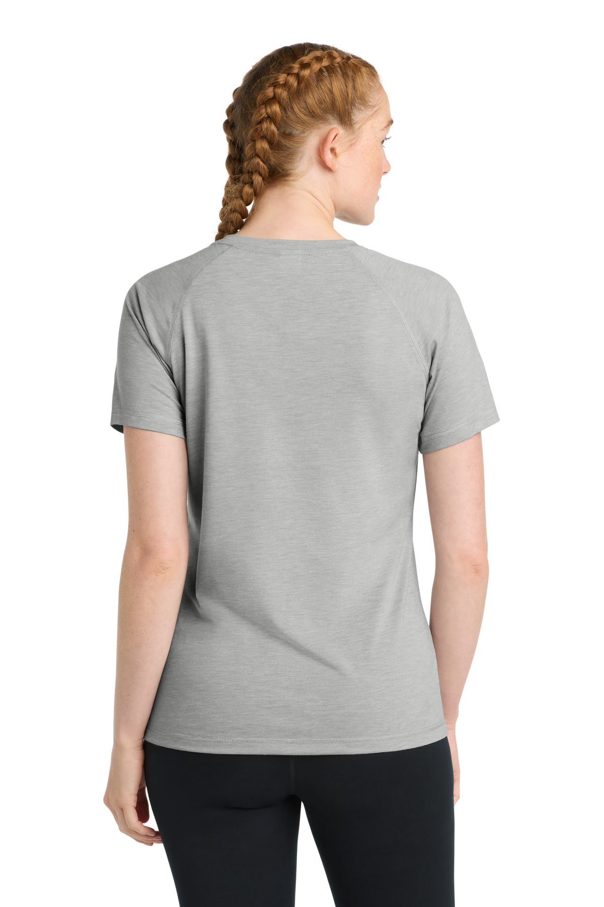 Sport-Tek Women's PosiCharge Tri-Blend Wicking Scoop Neck Raglan Tee. LST400 18