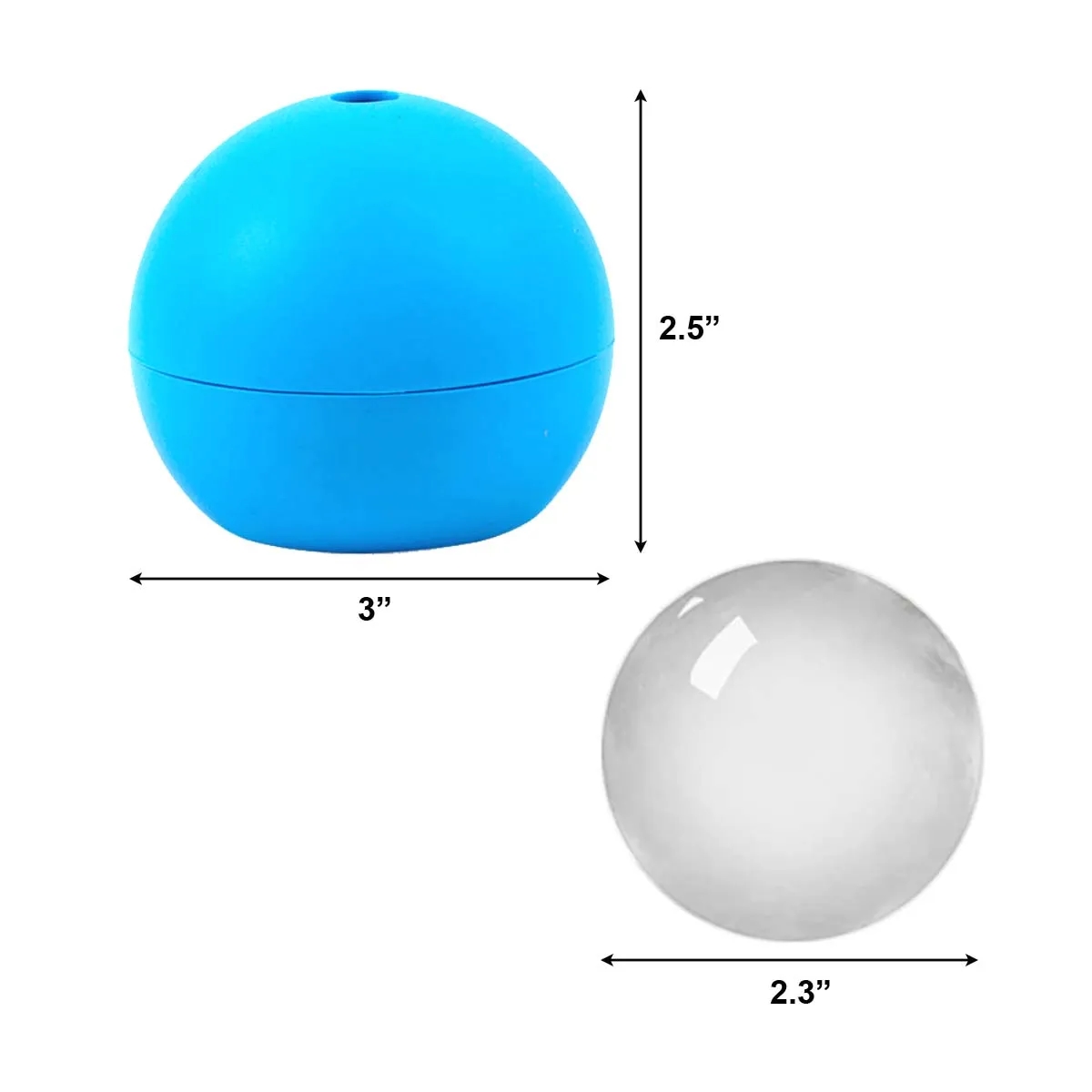 2.5 Inch Round Ice Cube Molds 5