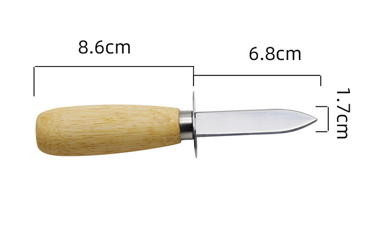 Wooden Handle Oyster Knife 1