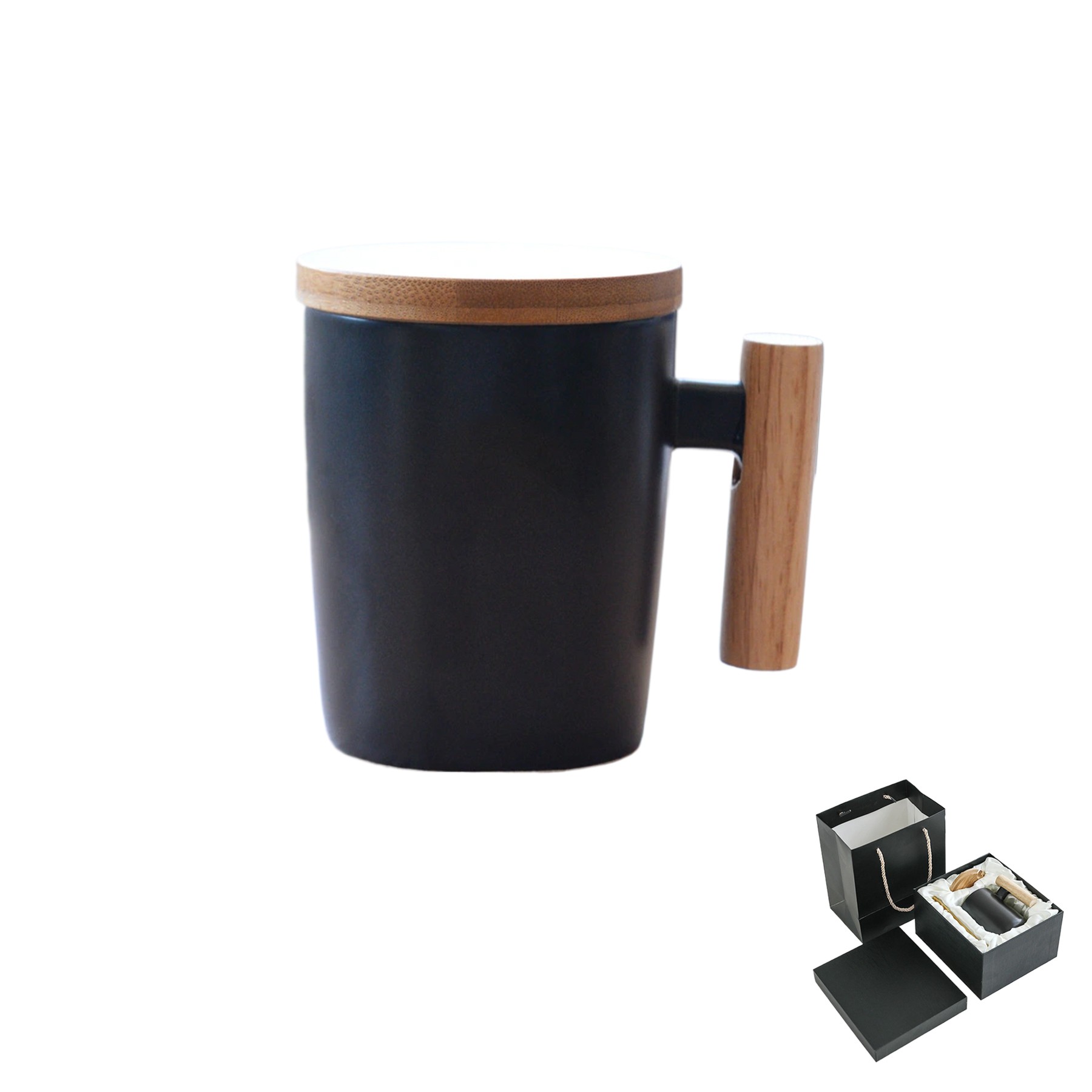 Ceramic Mug With Wooden Handle 2