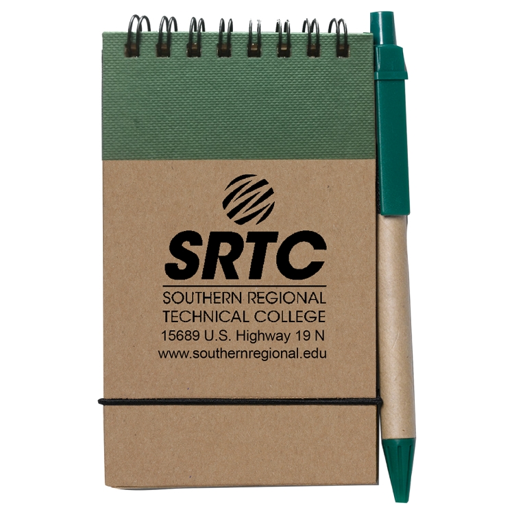 "ARCATA" Eco Inspired Jotter Notepad Notebook with Matching Color Eco Inspired Paper Pen 9