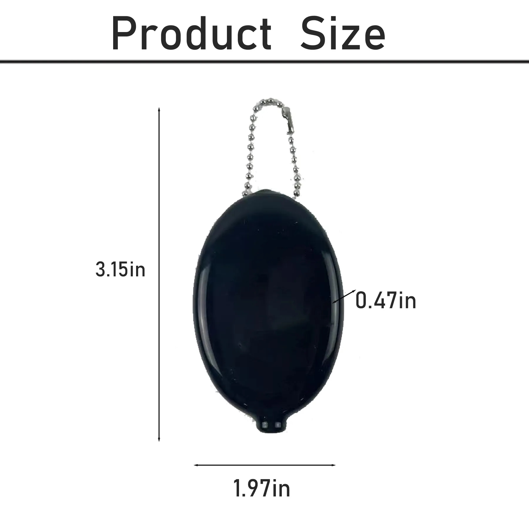 Oval Squeeze Coin Purses With Keychain 6