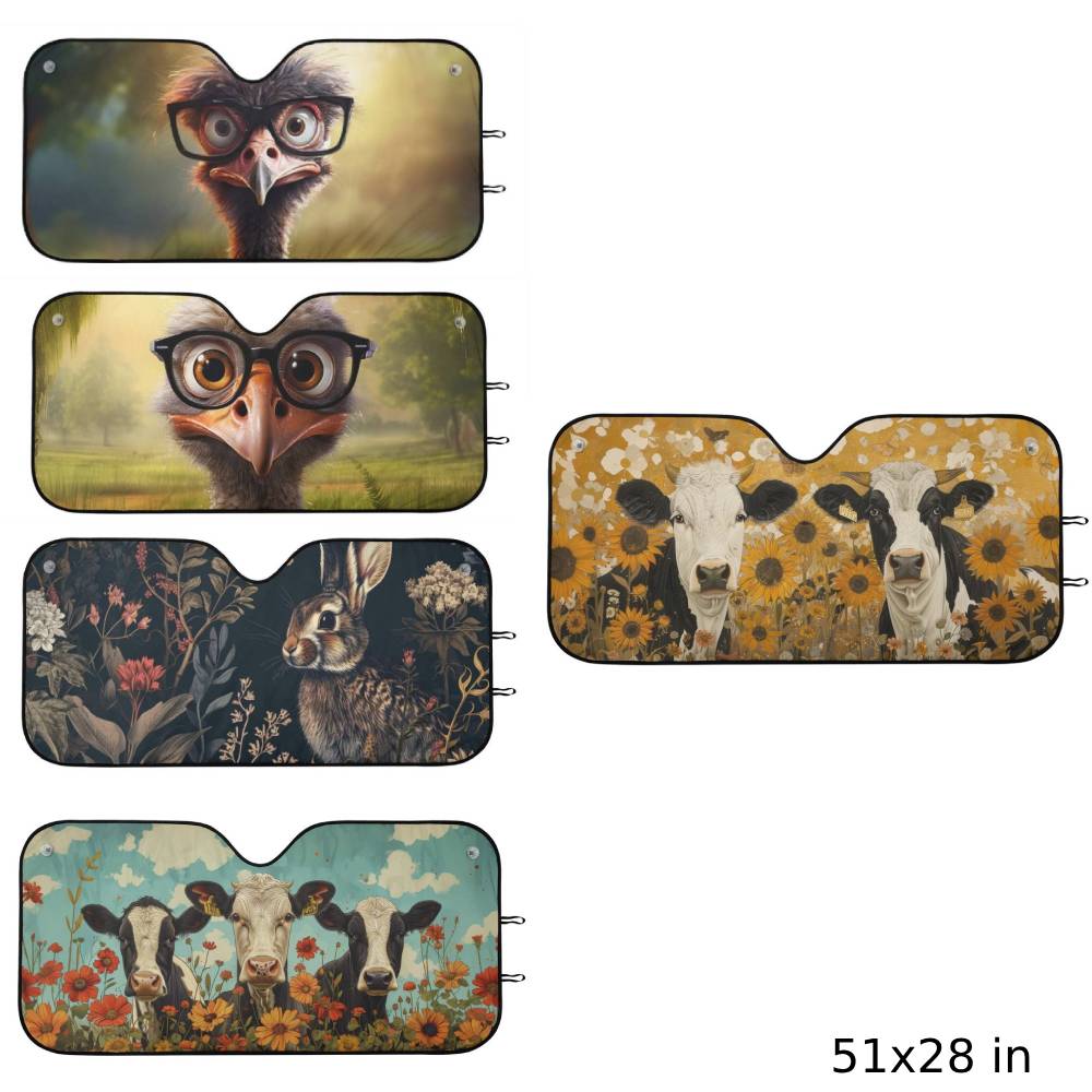 Animal 3D Printed Car Shade 1